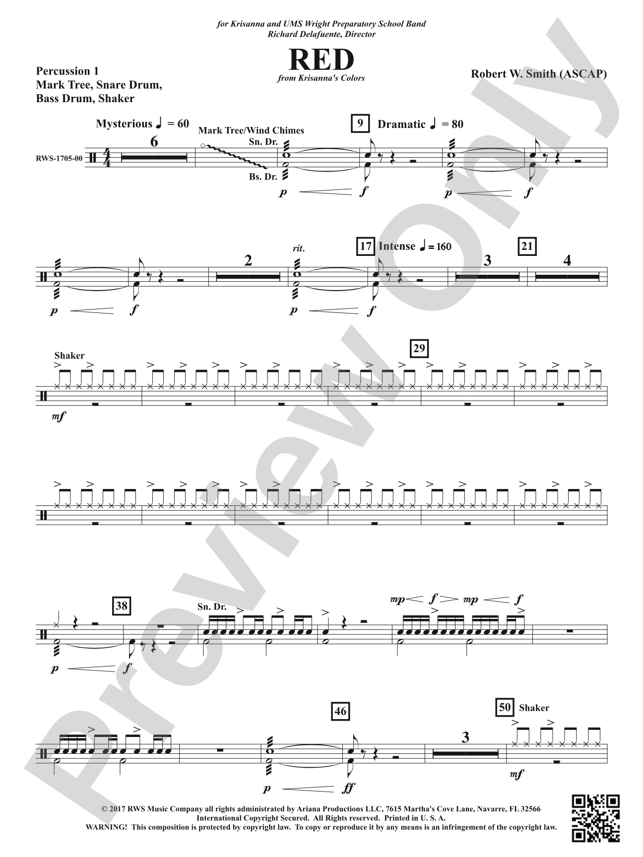 Red: 1st Percussion