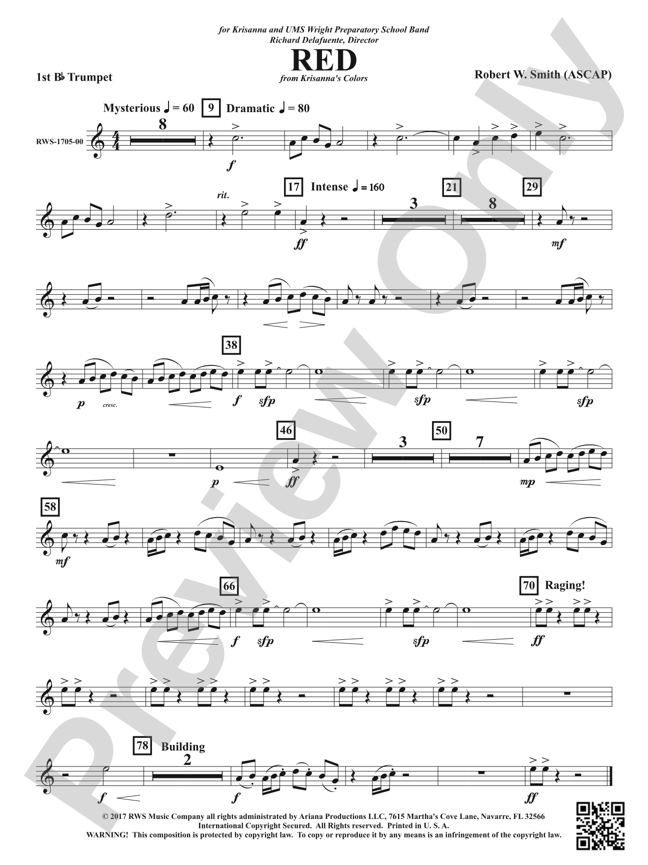 Red: 1st B-flat Trumpet