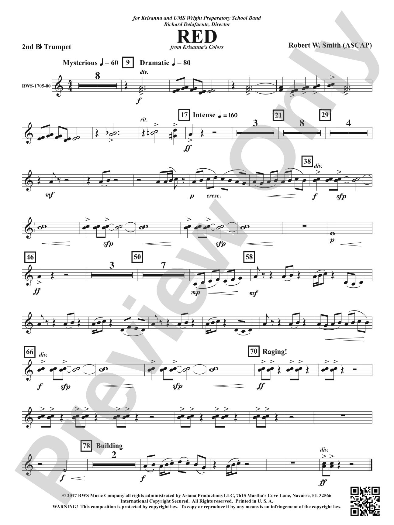 Red: 2nd B-flat Trumpet