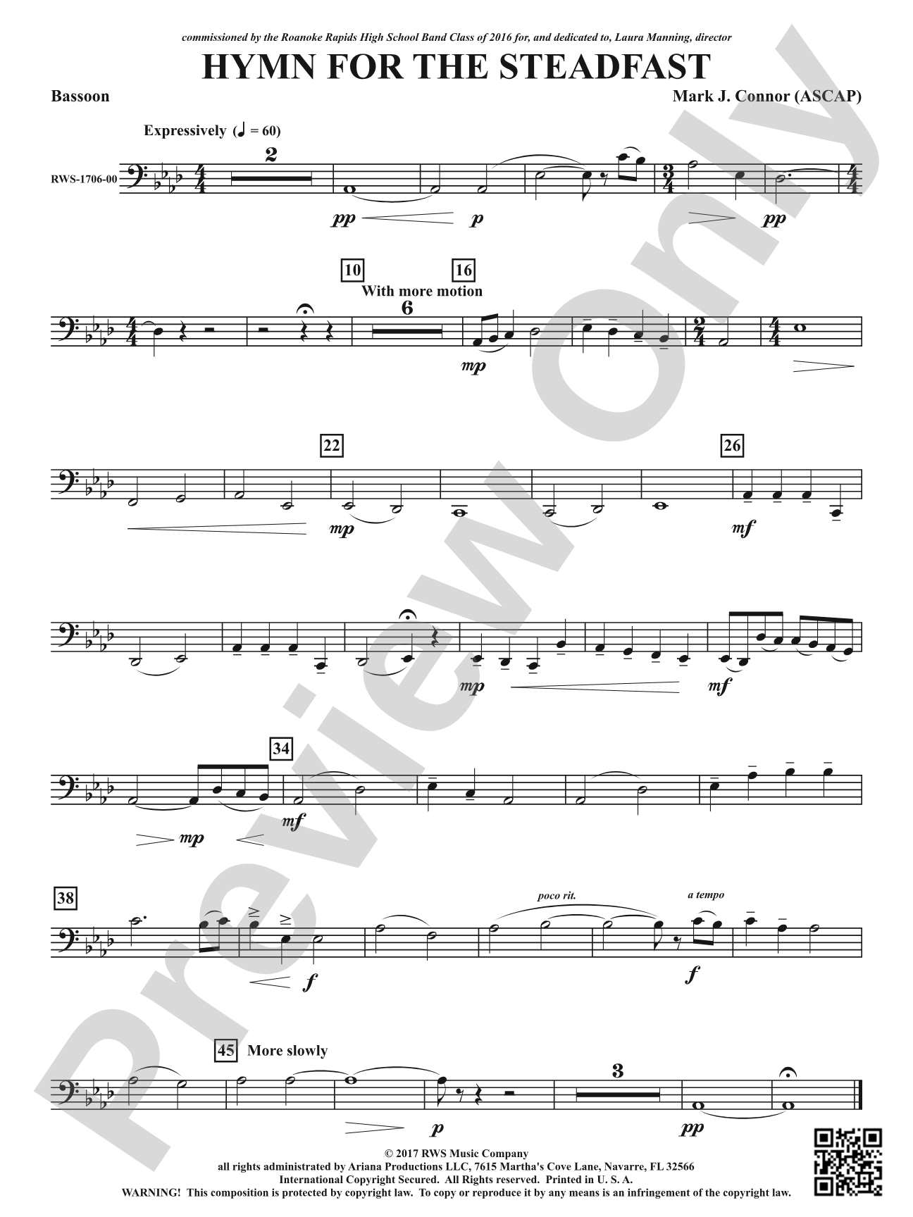 Hymn for the Steadfast: Bassoon