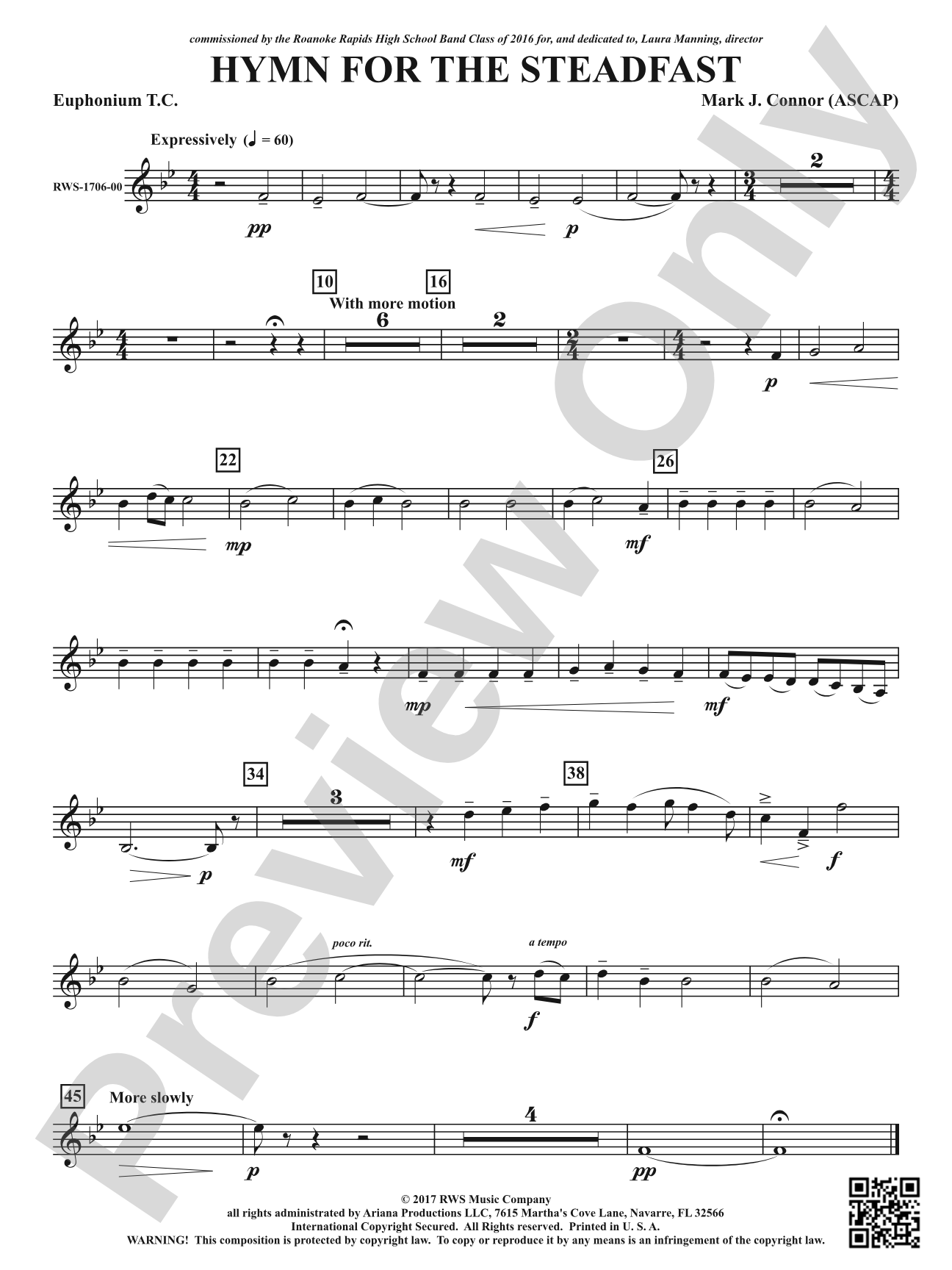 Hymn for the Steadfast: Baritone T.C.