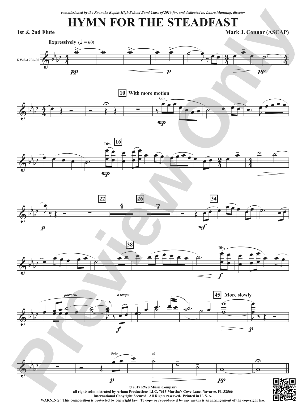 Hymn for the Steadfast: 1st & 2nd Flute