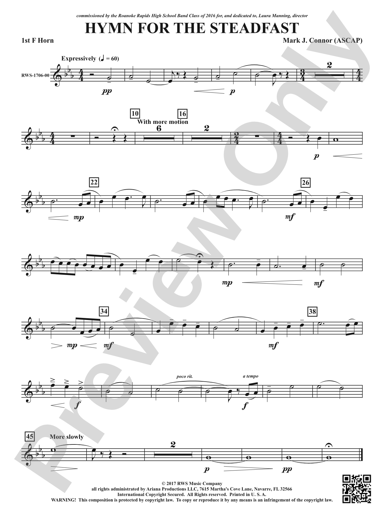 Hymn for the Steadfast: 1st F Horn