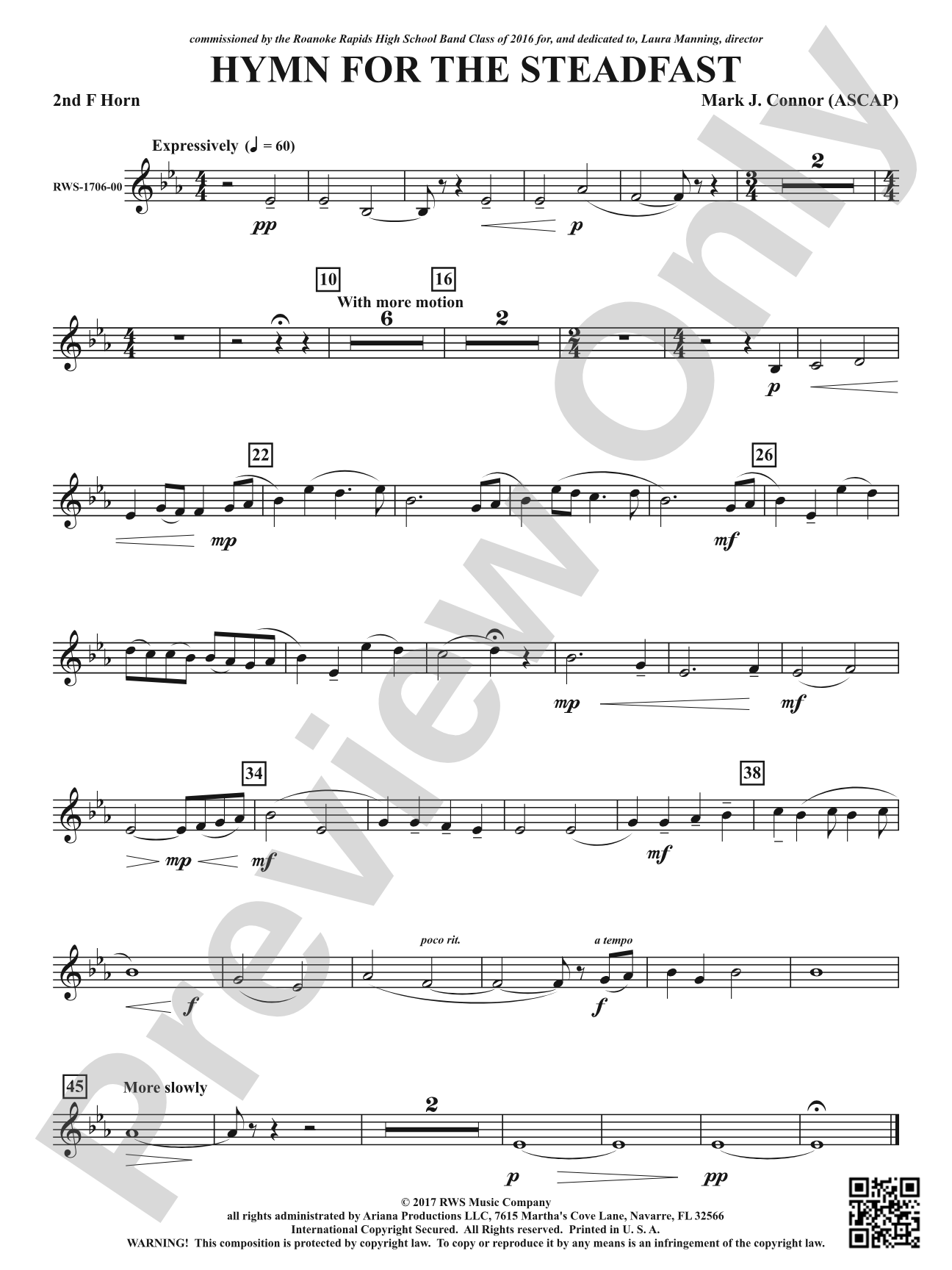 Hymn for the Steadfast: 2nd F Horn