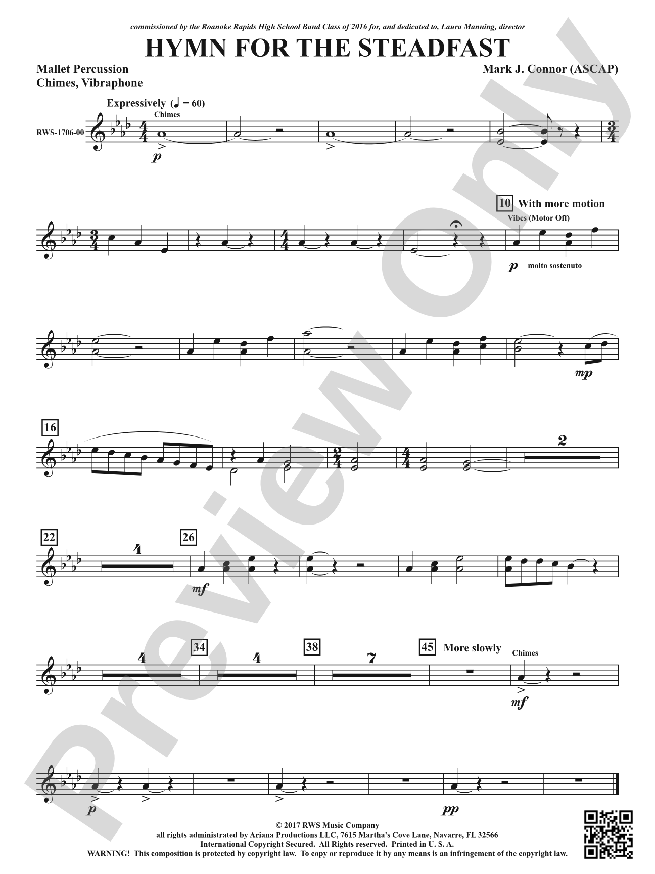 Hymn for the Steadfast: 1st Mallet Percussion