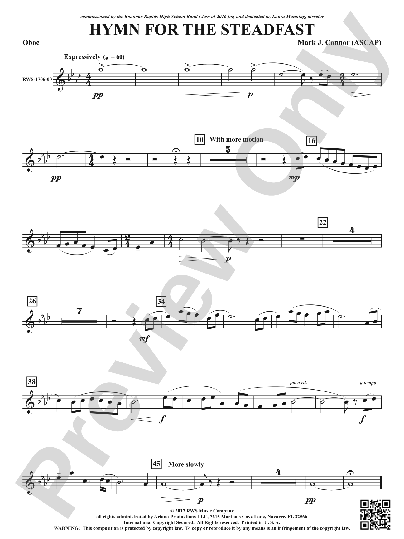 Hymn for the Steadfast: Oboe