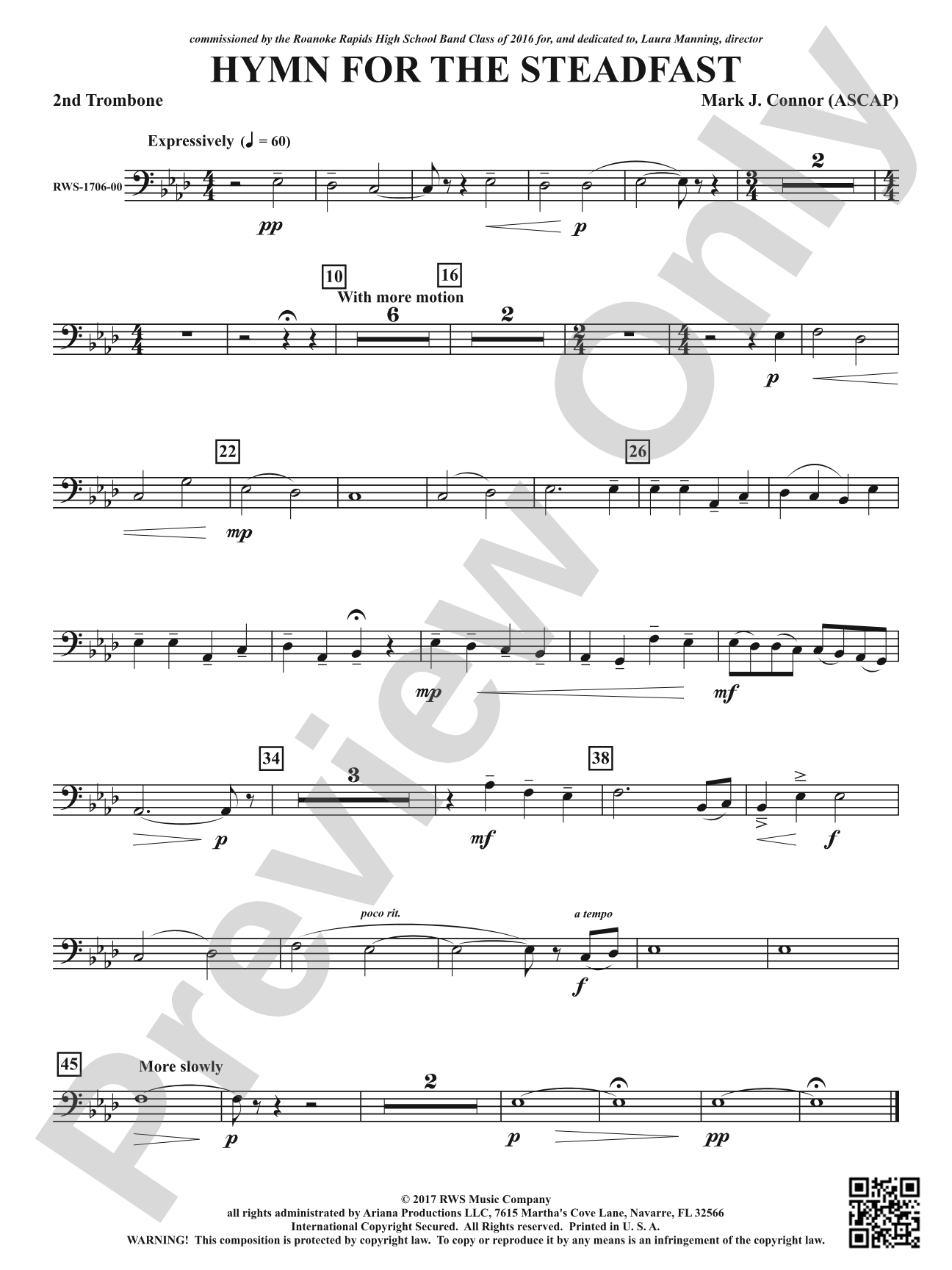 Hymn for the Steadfast: 2nd Trombone
