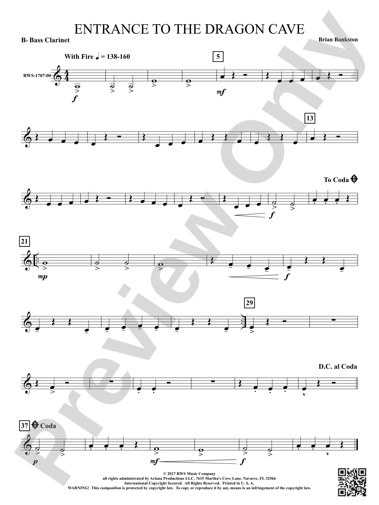 Entrance to the Dragon Cave: B-flat Bass Clarinet