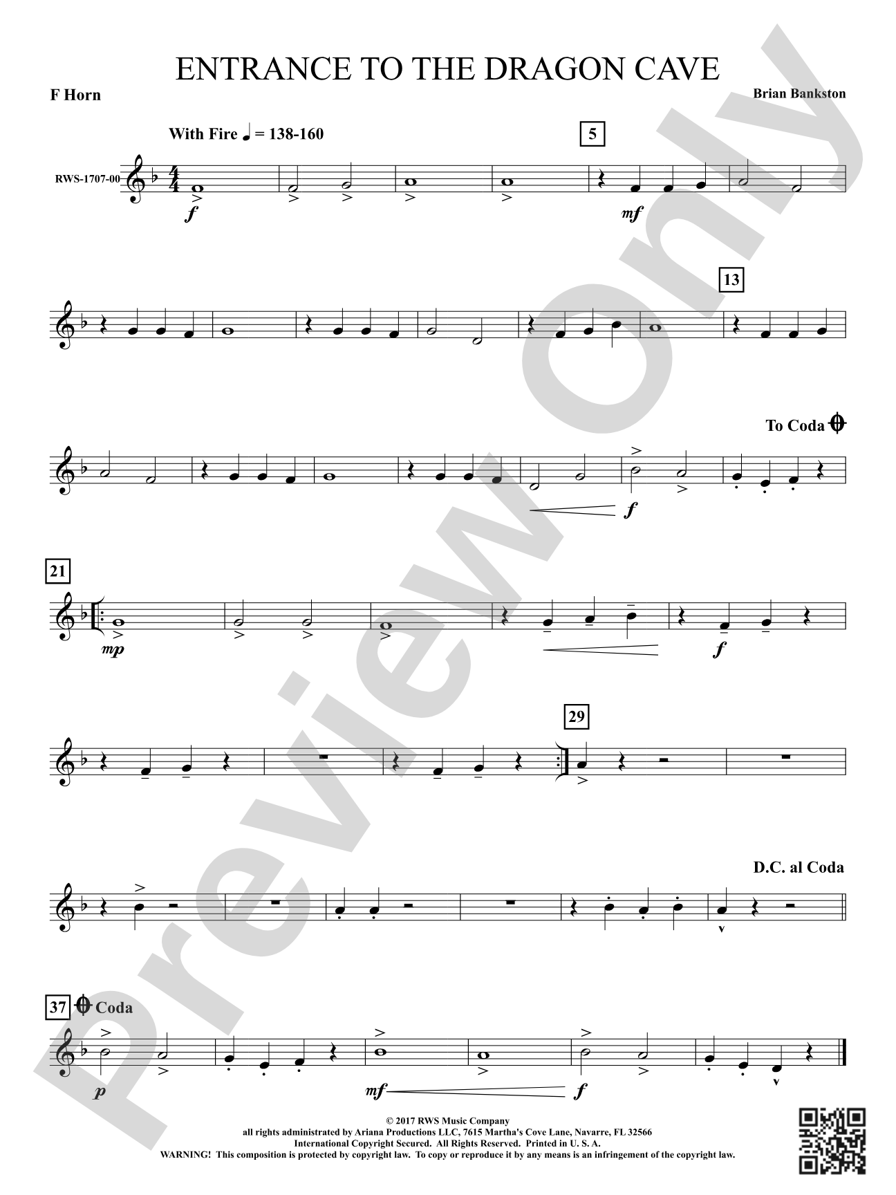 Entrance to the Dragon Cave: 1st F Horn