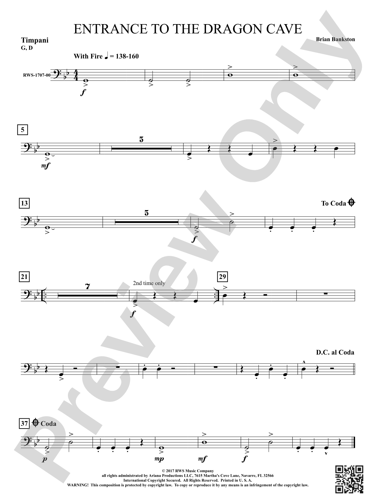 Entrance to the Dragon Cave: Timpani