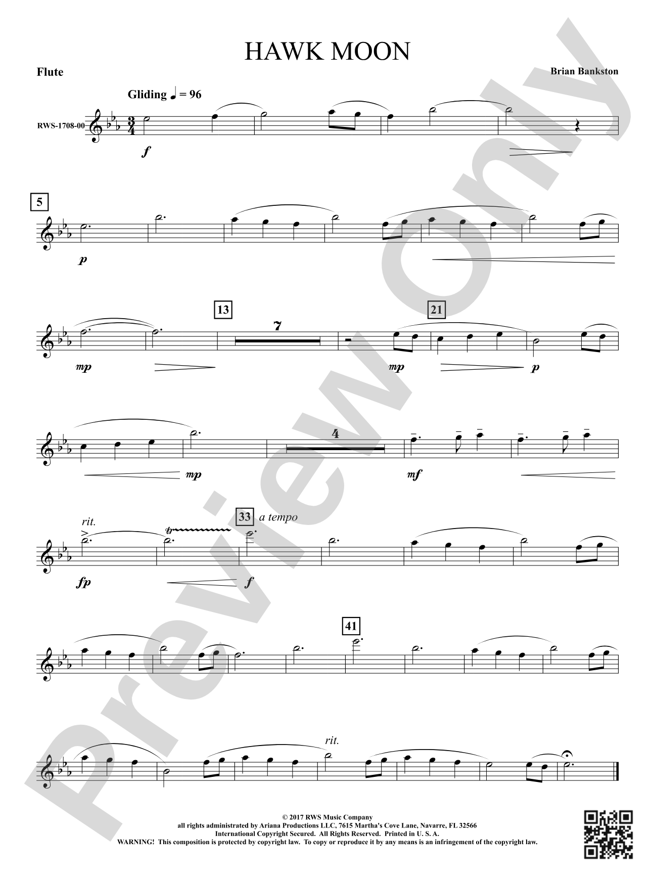 Hawk Moon: 1st Flute