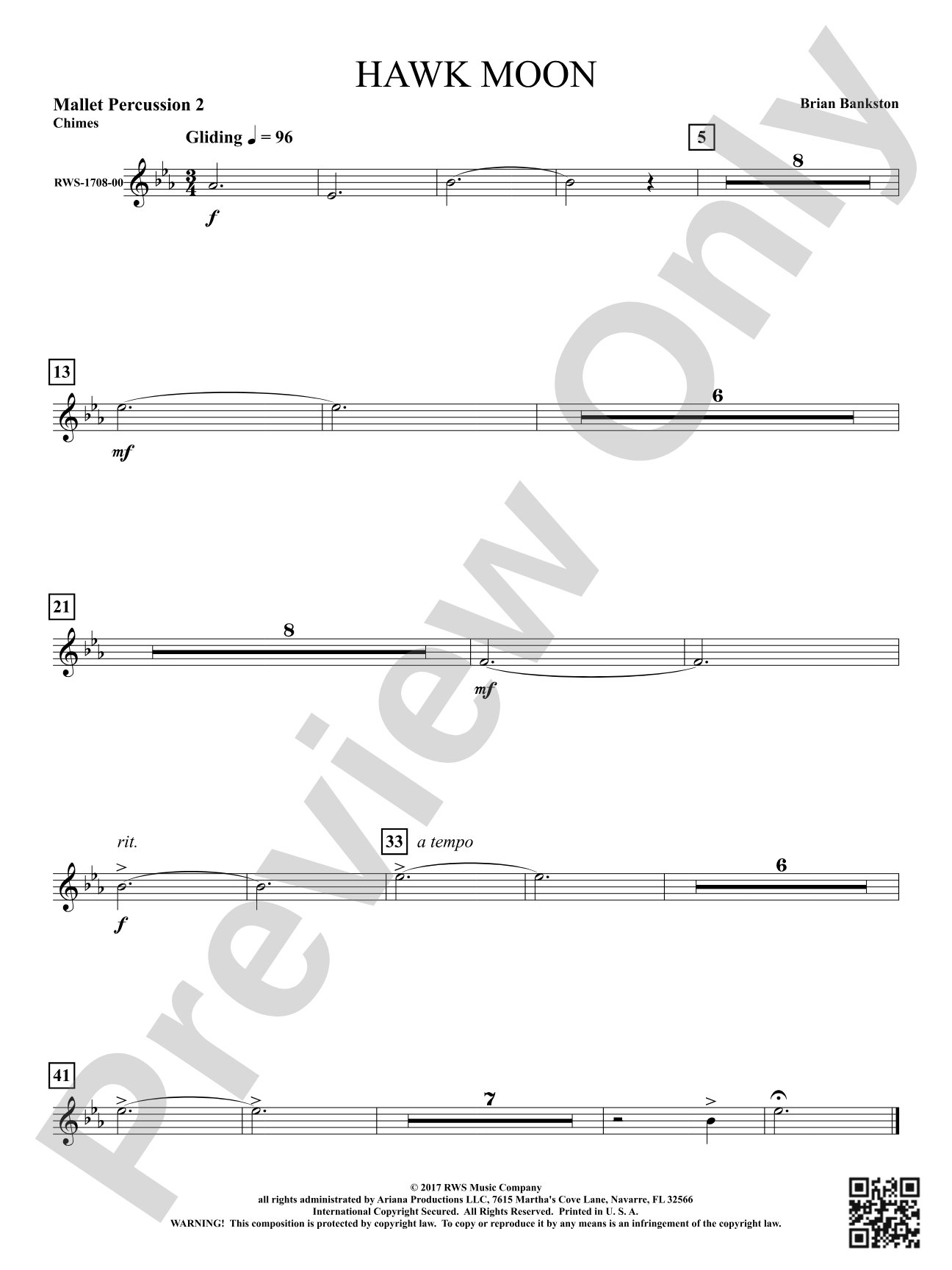 Hawk Moon: 2nd Mallet Percussion