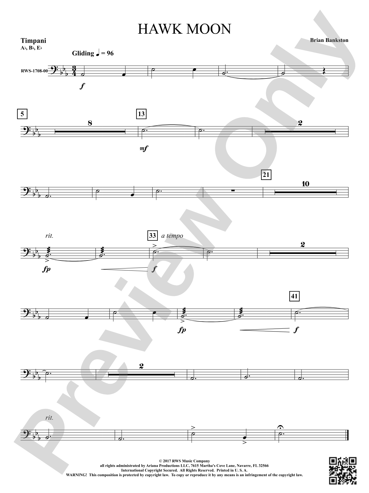 Hawk Moon: Timpani