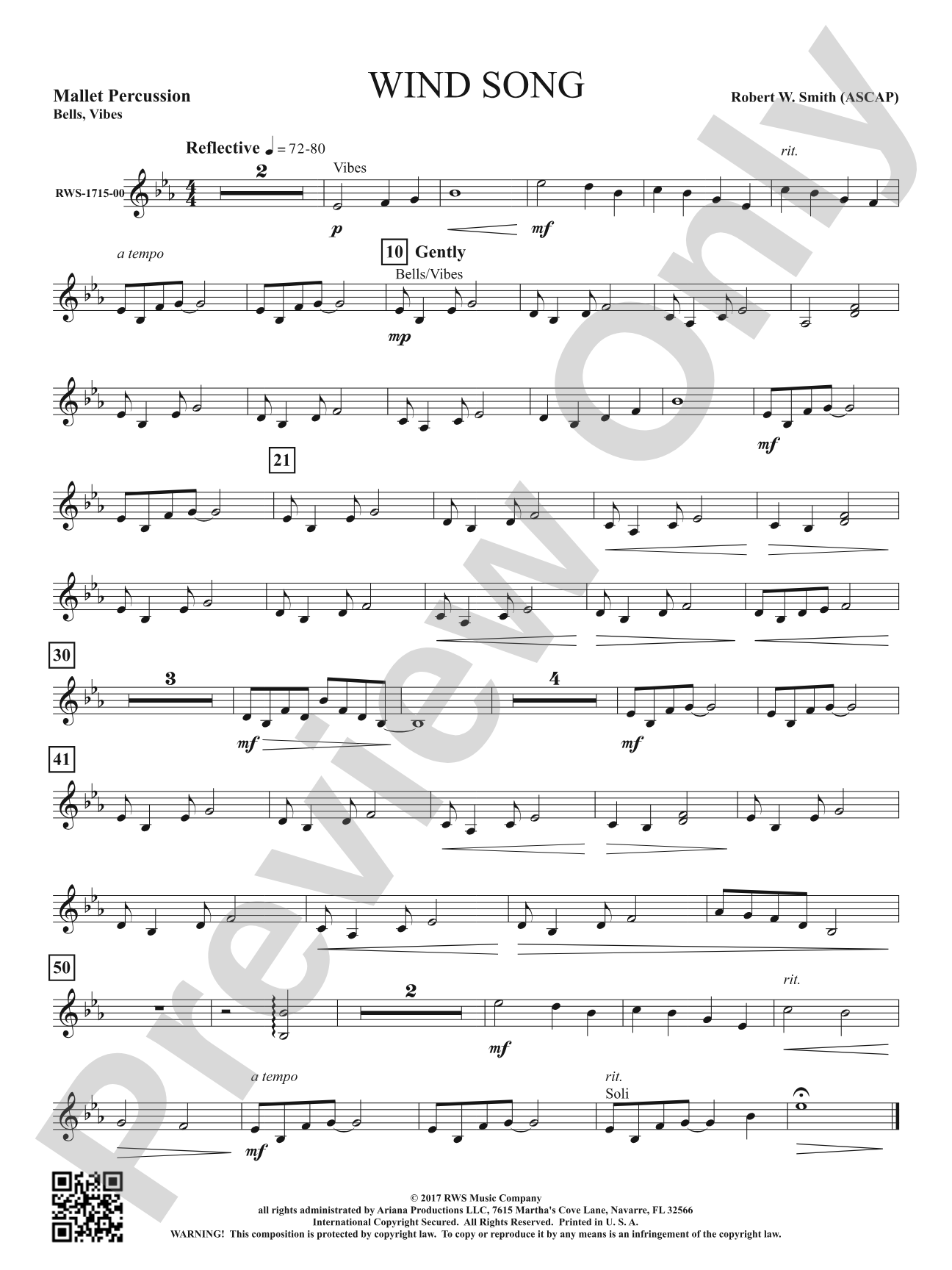 Wind Song: 1st Mallet Percussion