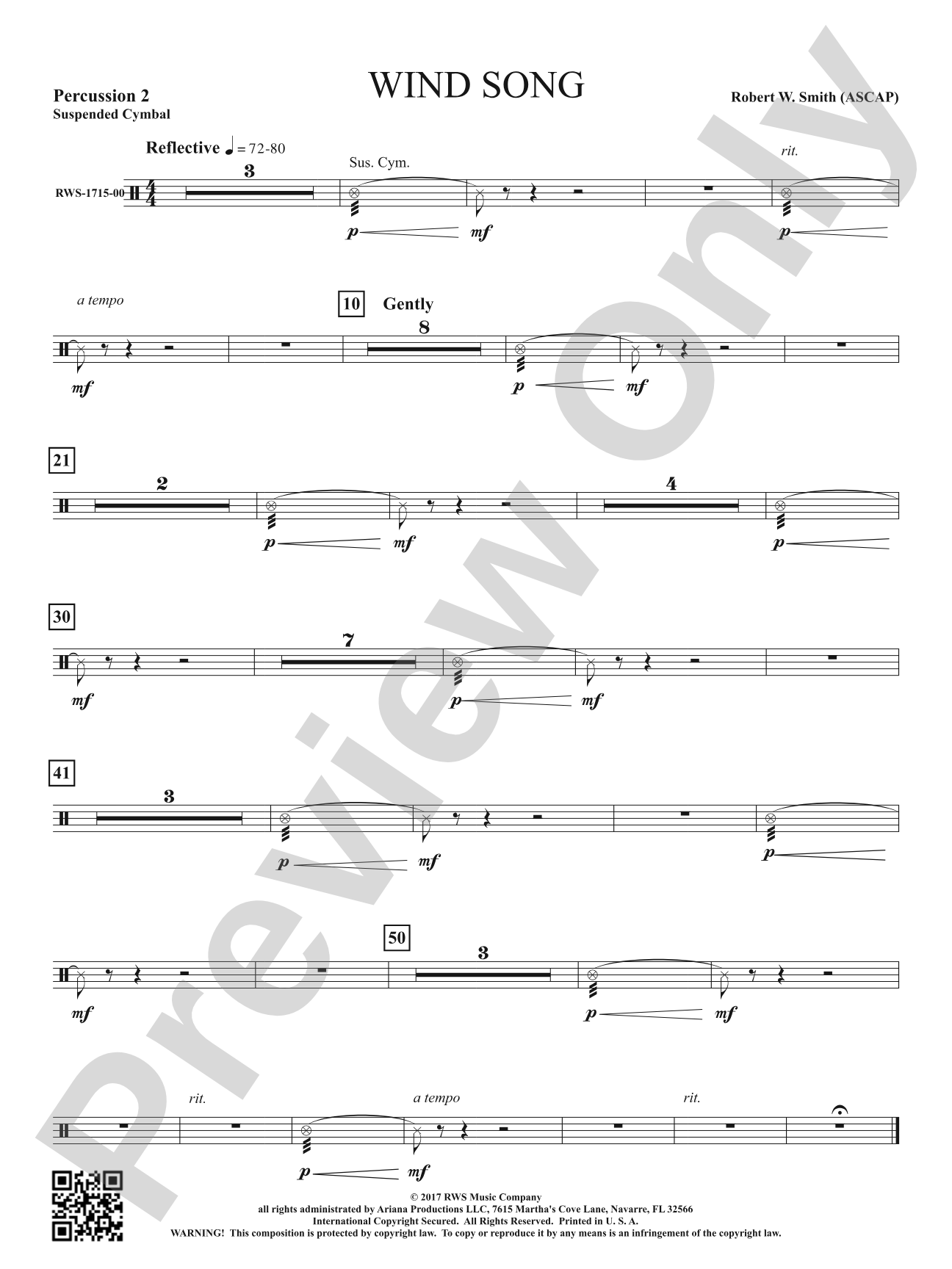 Wind Song: 2nd Percussion