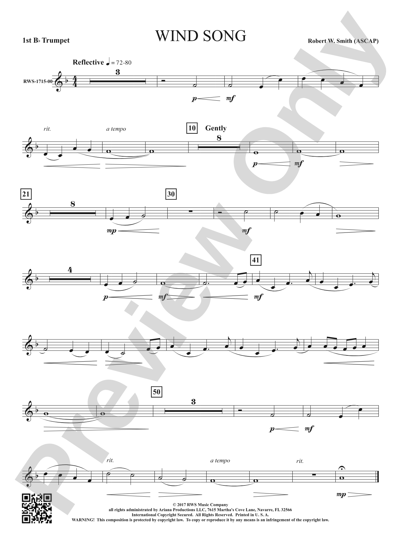 Wind Song: 1st B-flat Trumpet