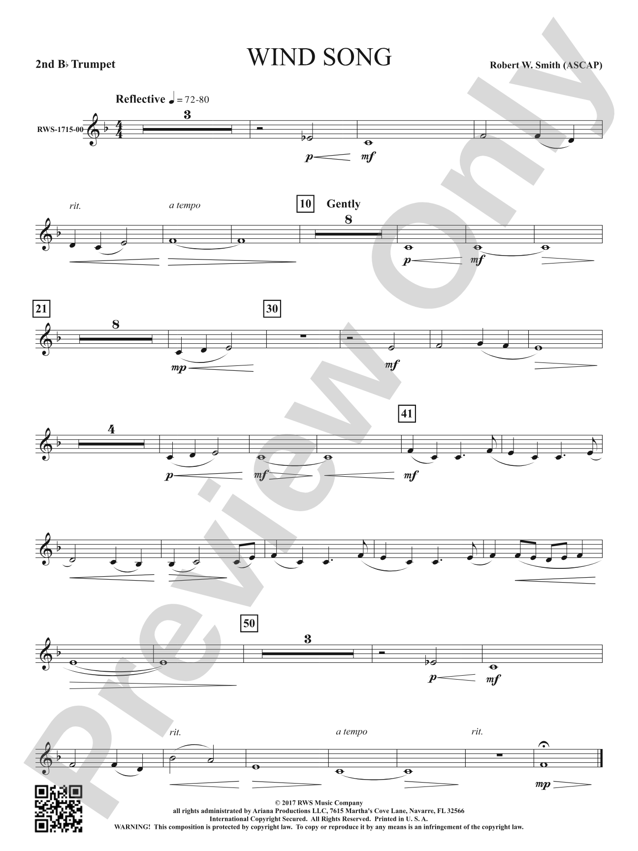 Wind Song: 2nd B-flat Trumpet
