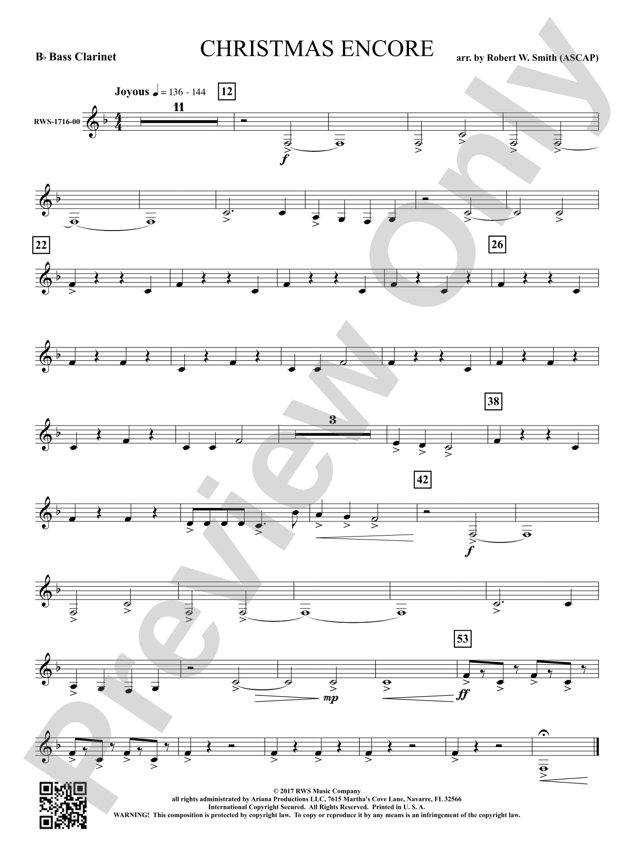 Christmas Encore: B-flat Bass Clarinet