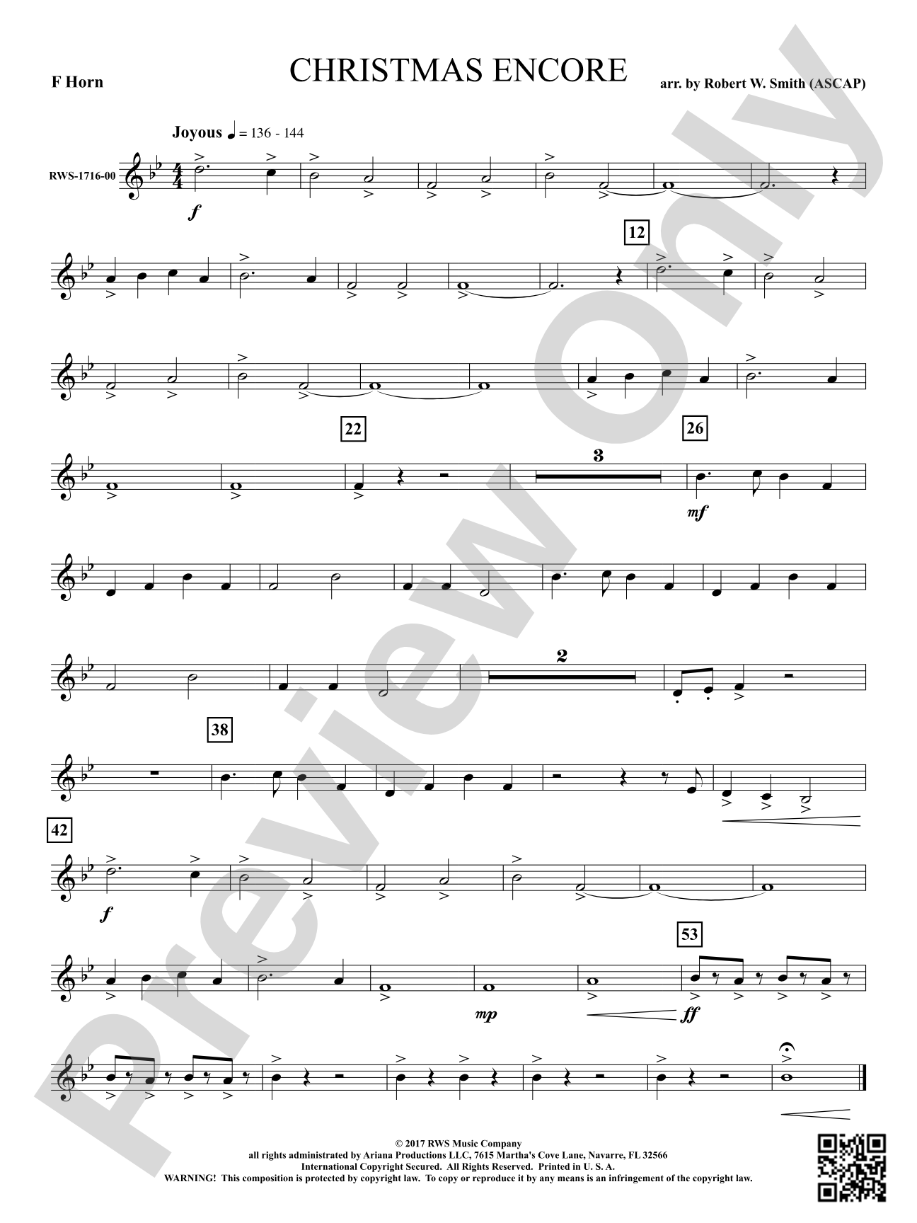 Christmas Encore: 1st F Horn