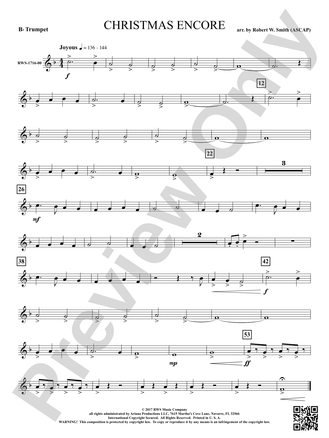 Christmas Encore: 1st B-flat Trumpet