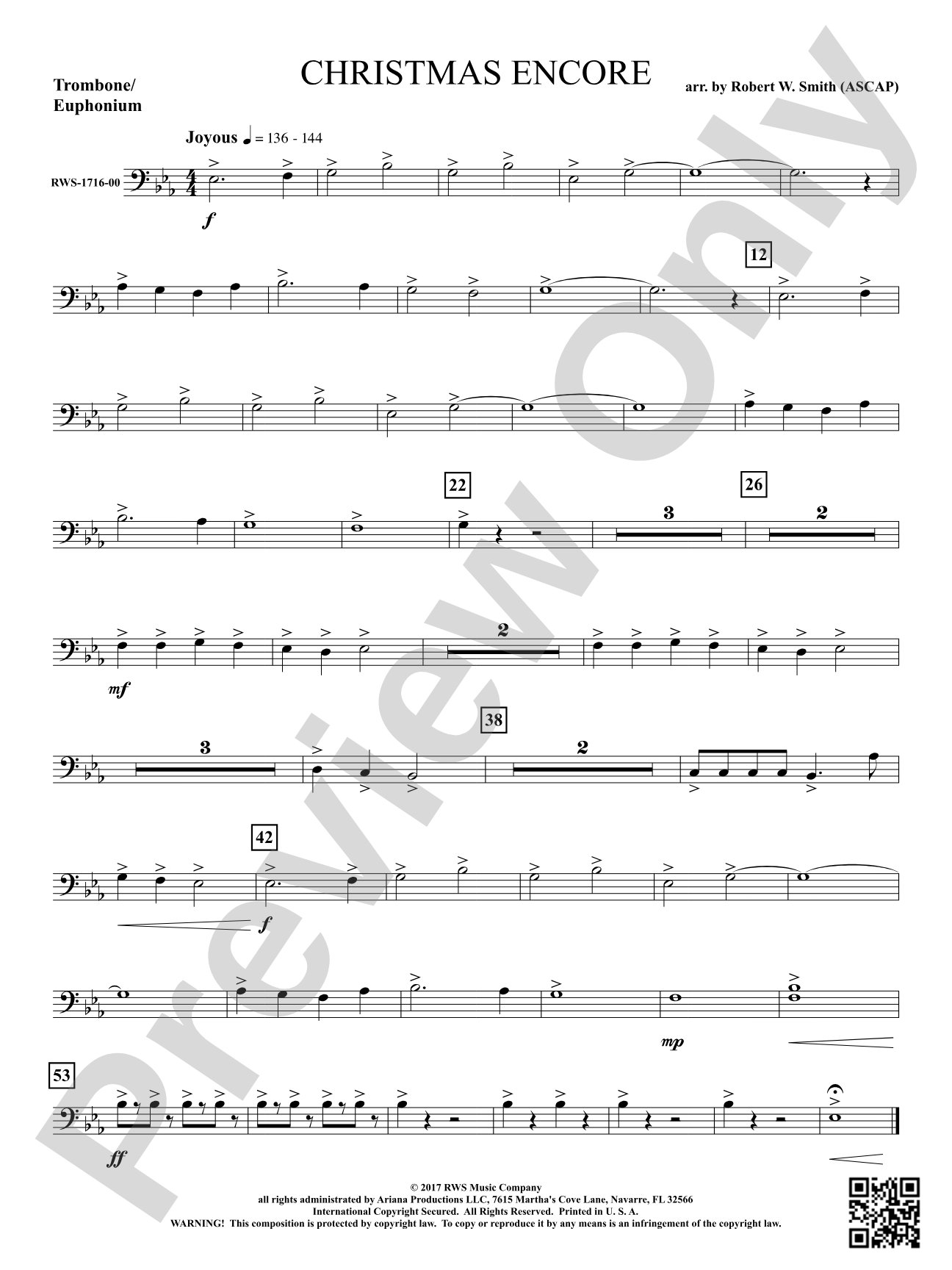 Christmas Encore: Trombone/Euphonium