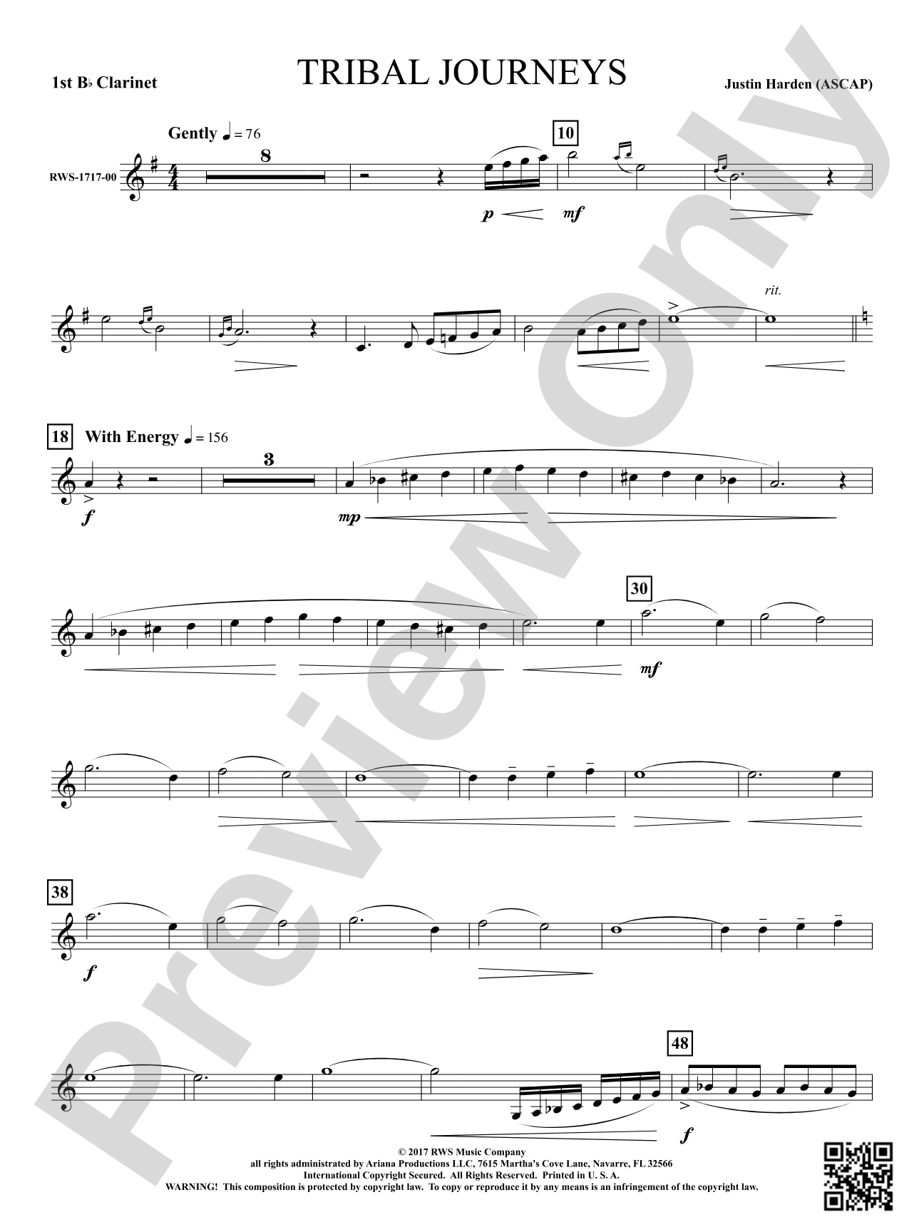 Tribal Journeys: 1st B-flat Clarinet