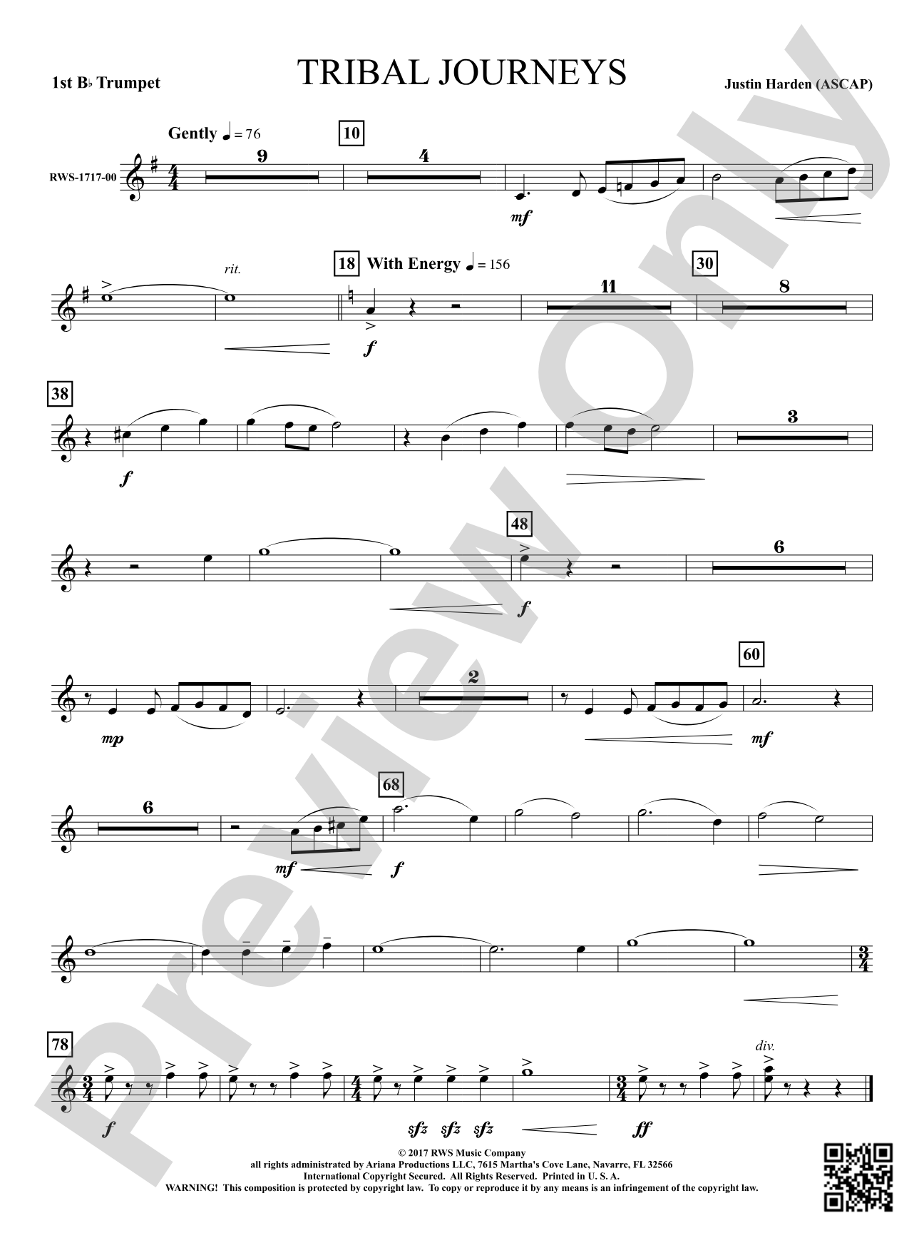 Tribal Journeys: 1st B-flat Trumpet
