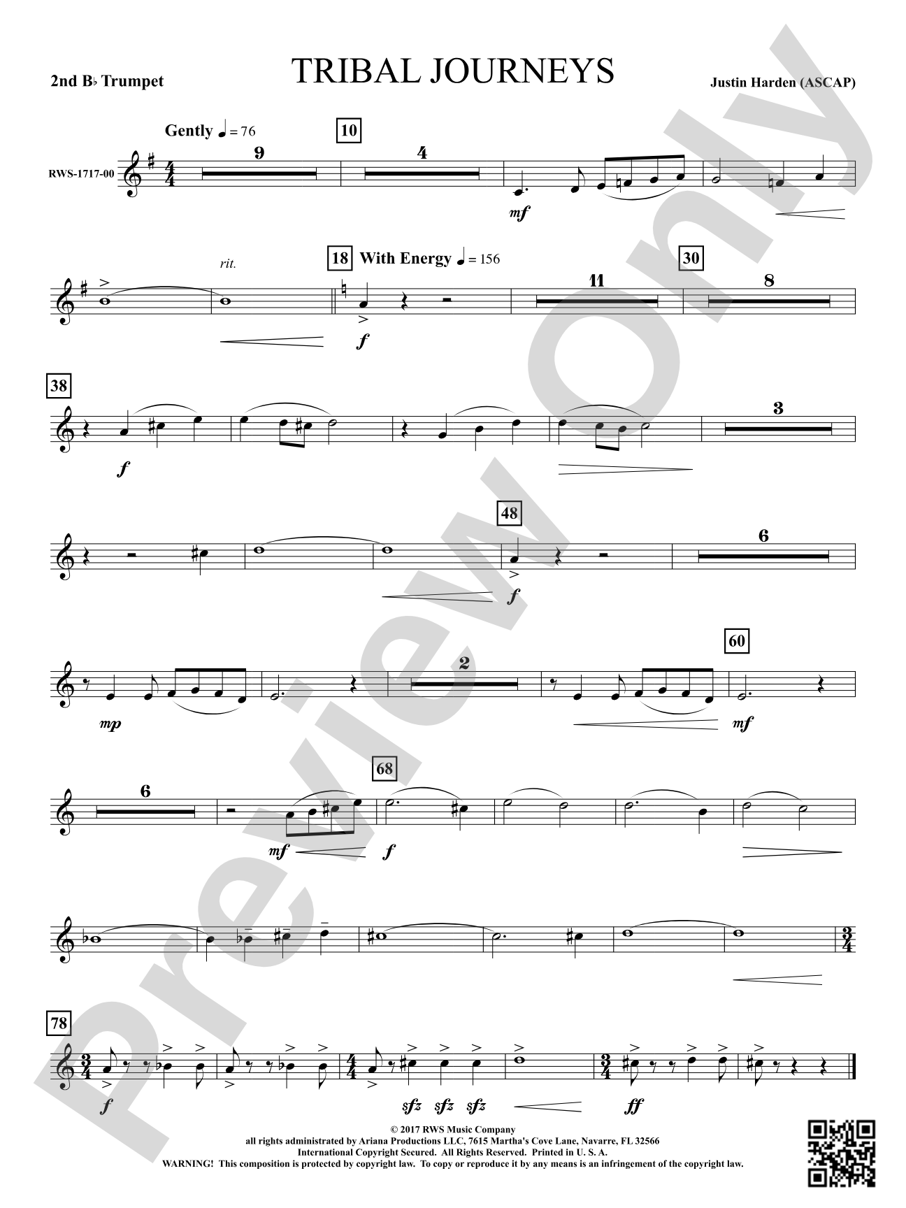 Tribal Journeys: 2nd B-flat Trumpet