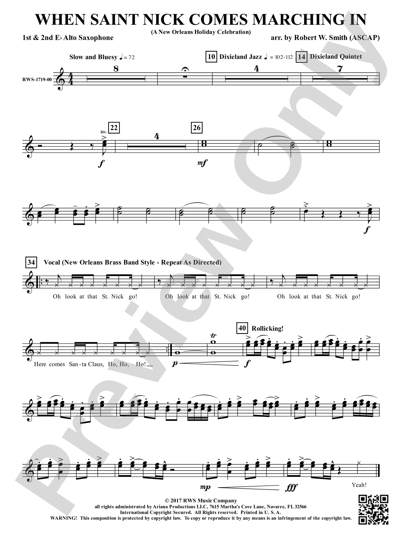When Saint Nick Comes Marching In - A New Orleans Holiday Celebration: 1st & 2nd E-flat Alto Saxophone