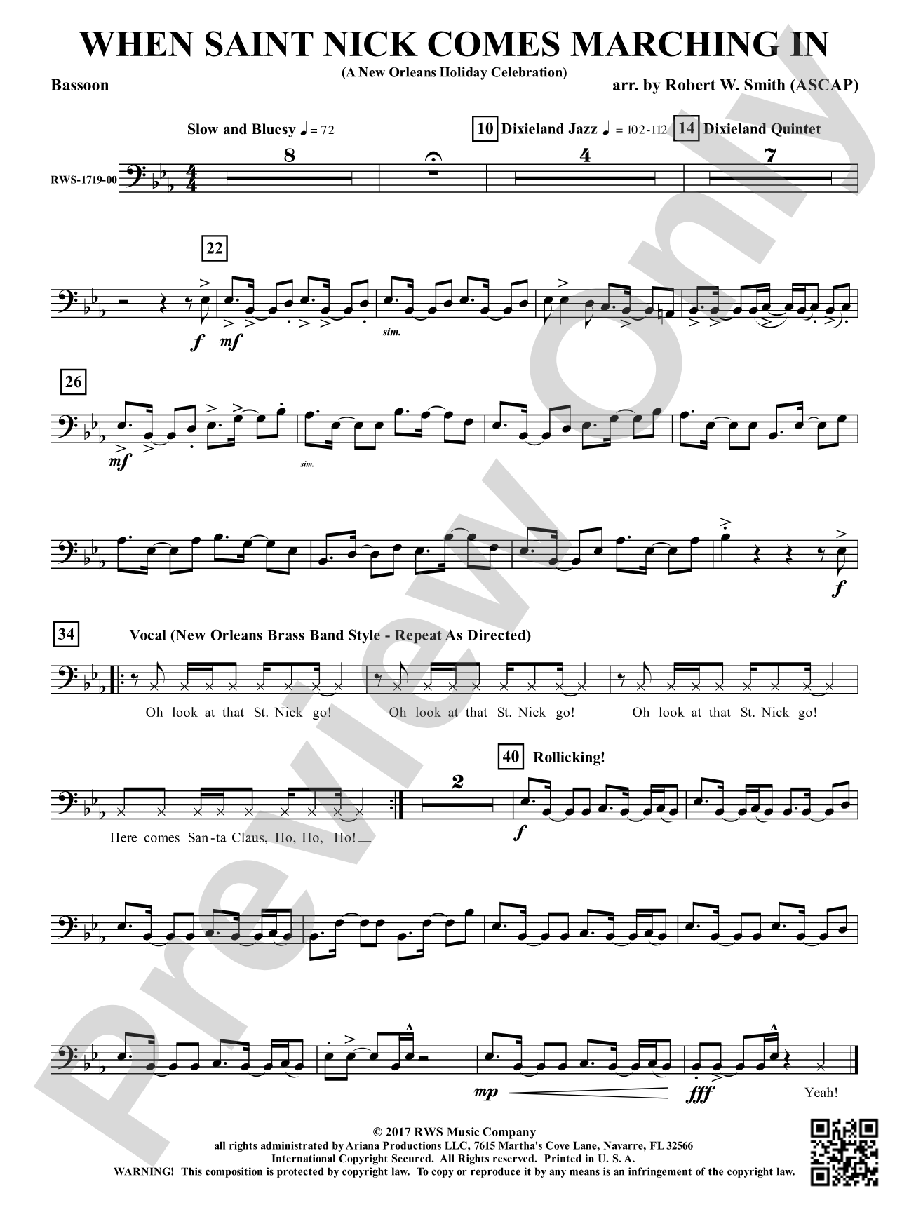 When Saint Nick Comes Marching In - A New Orleans Holiday Celebration: Bassoon
