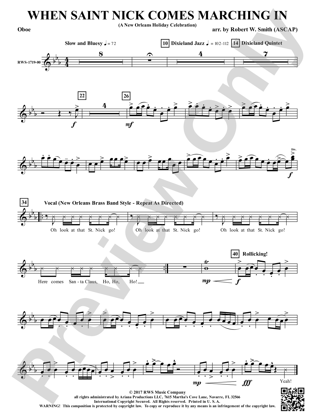 When Saint Nick Comes Marching In - A New Orleans Holiday Celebration: Oboe