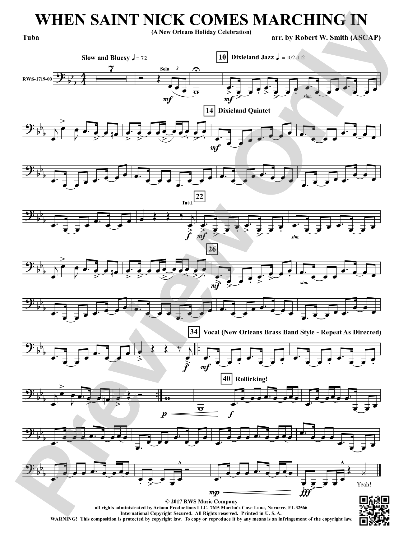 When Saint Nick Comes Marching In - A New Orleans Holiday Celebration: Tuba