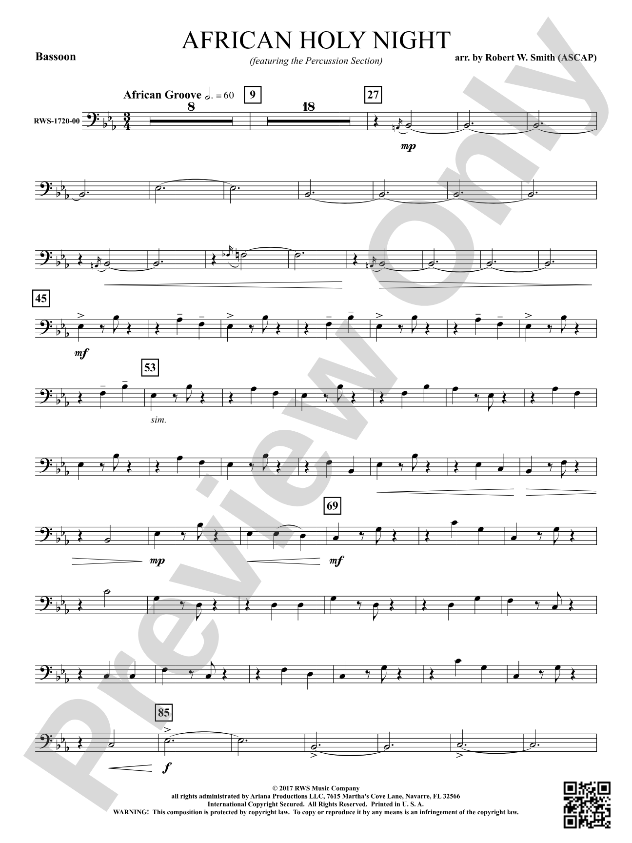 African Holy Night: Bassoon
