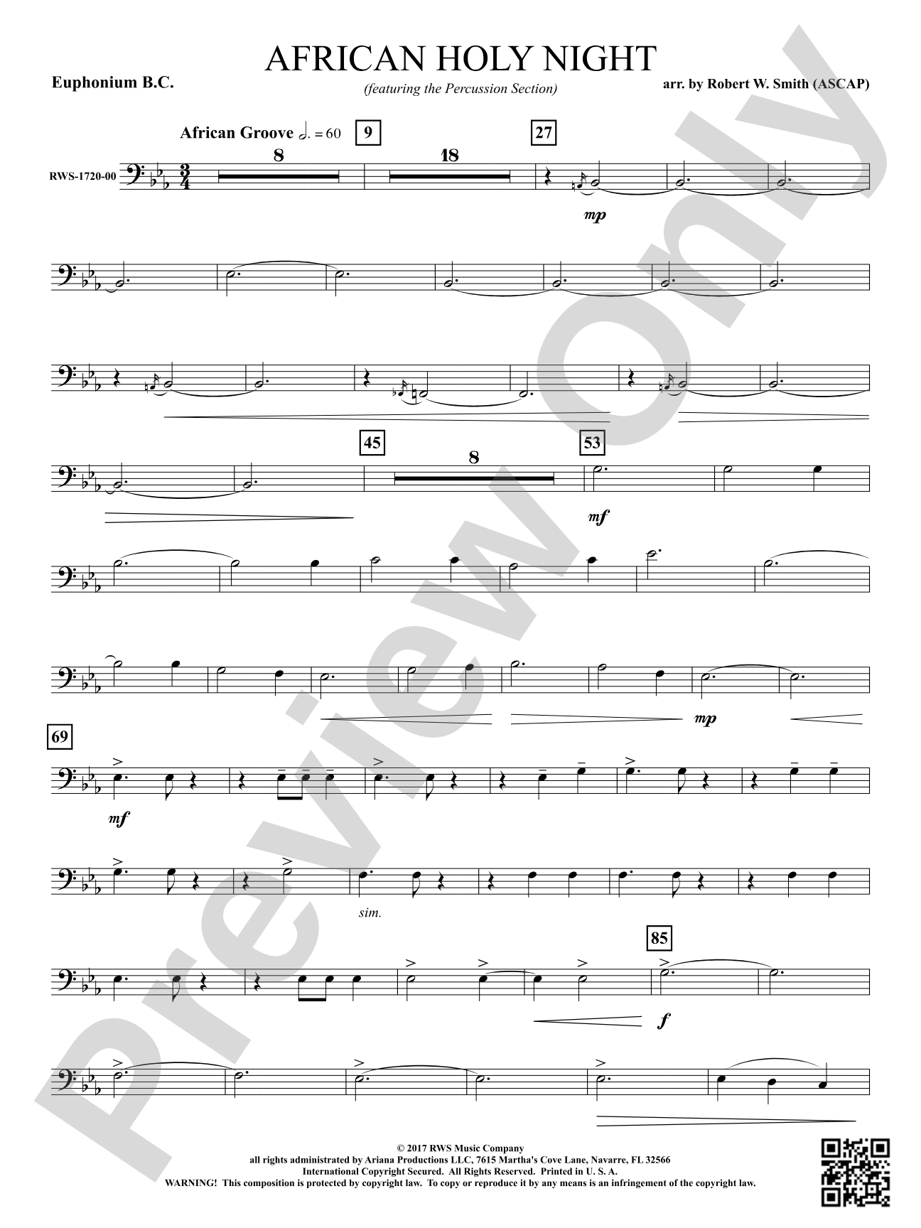 African Holy Night: Baritone B.C.