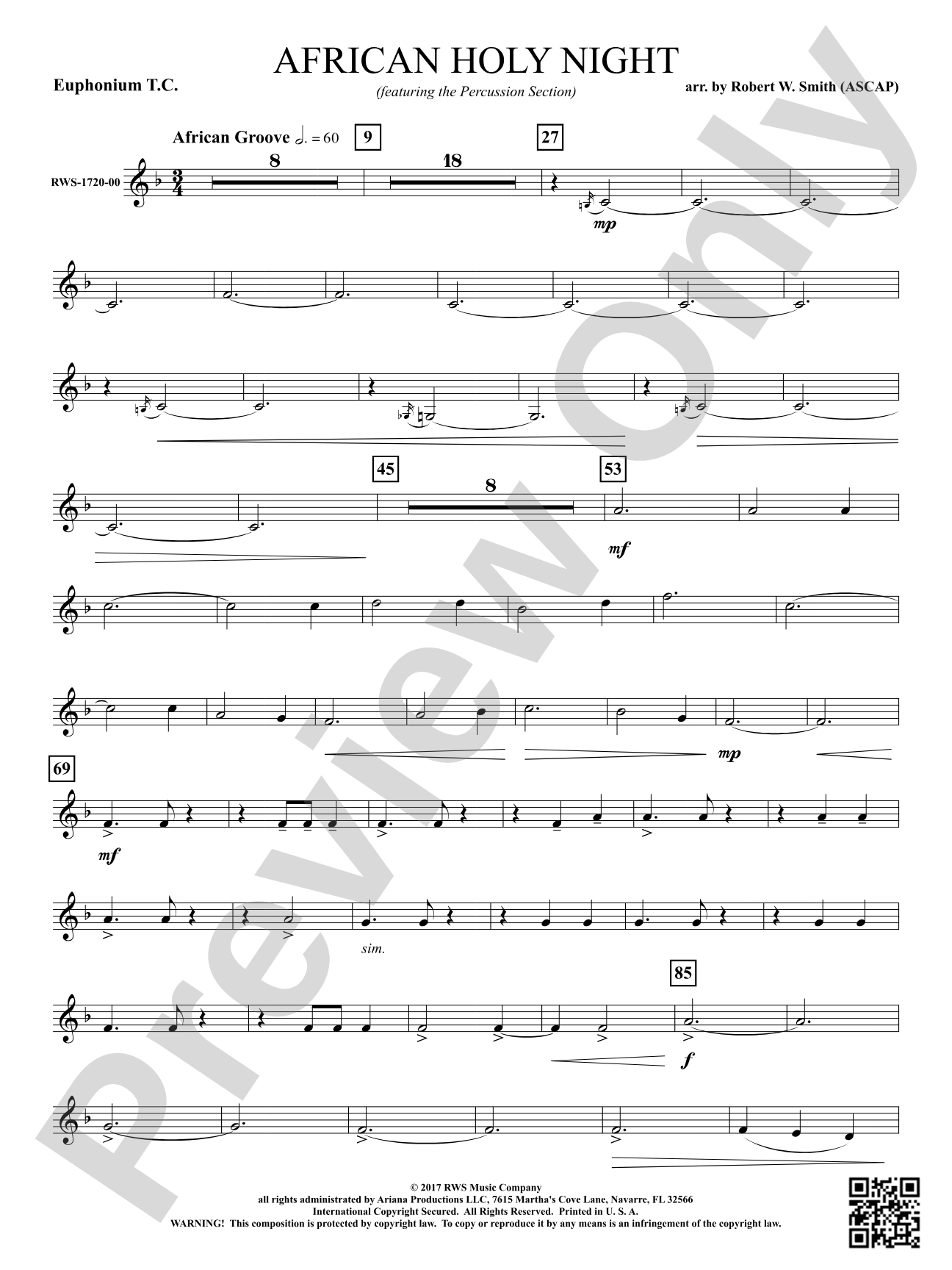 African Holy Night: Baritone T.C.