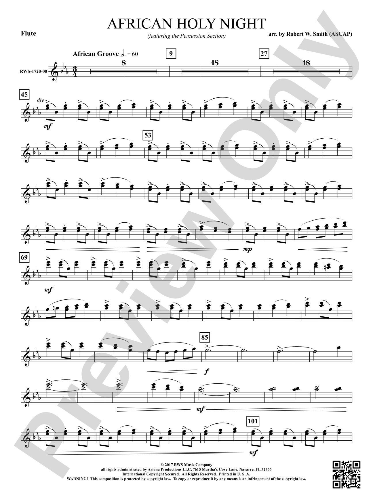 African Holy Night: 1st Flute