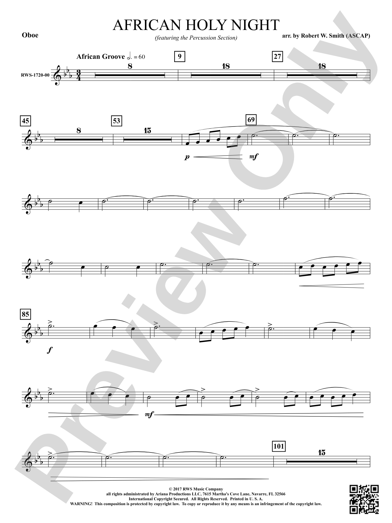 African Holy Night: Oboe