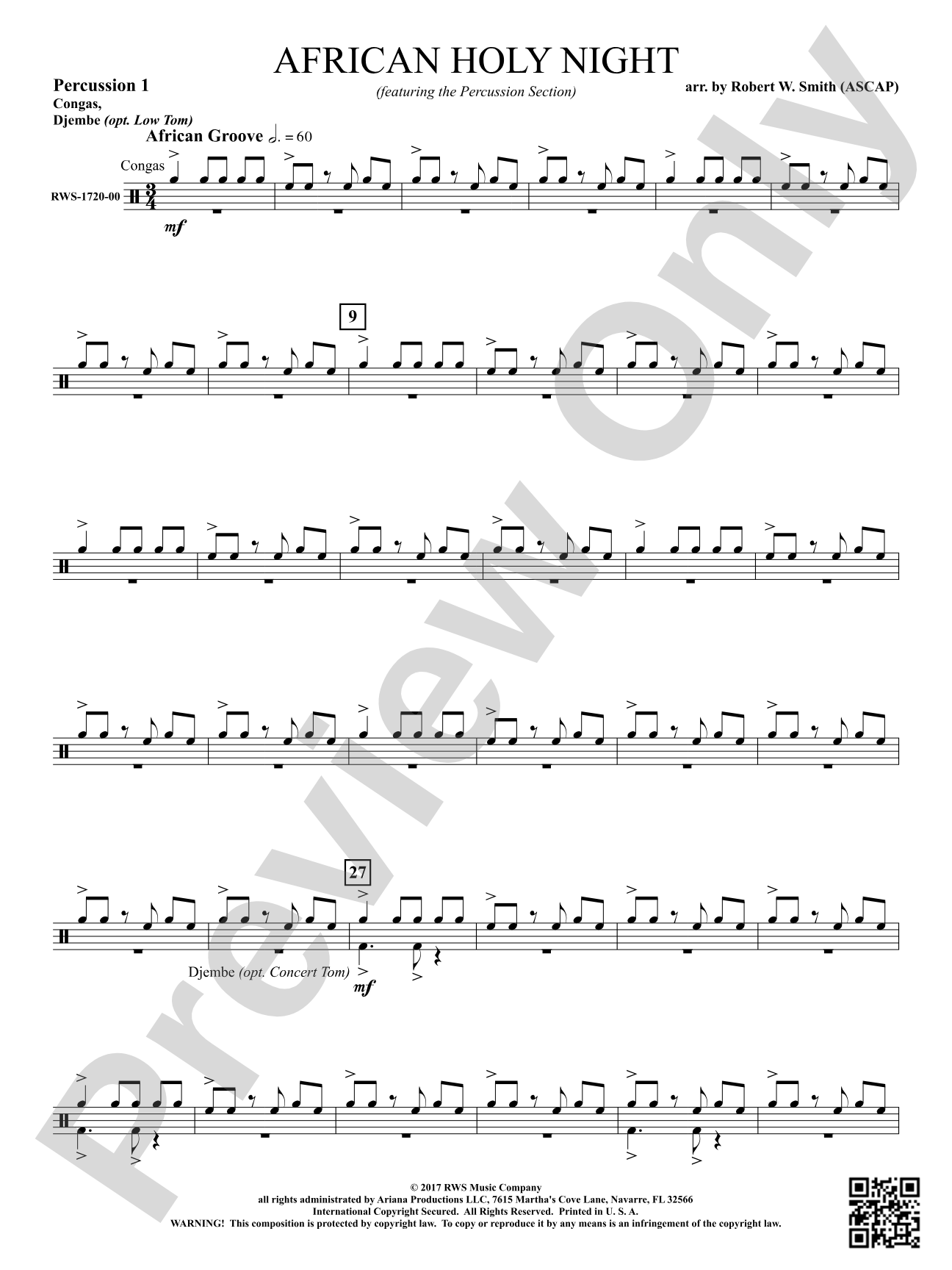 African Holy Night: 1st Percussion