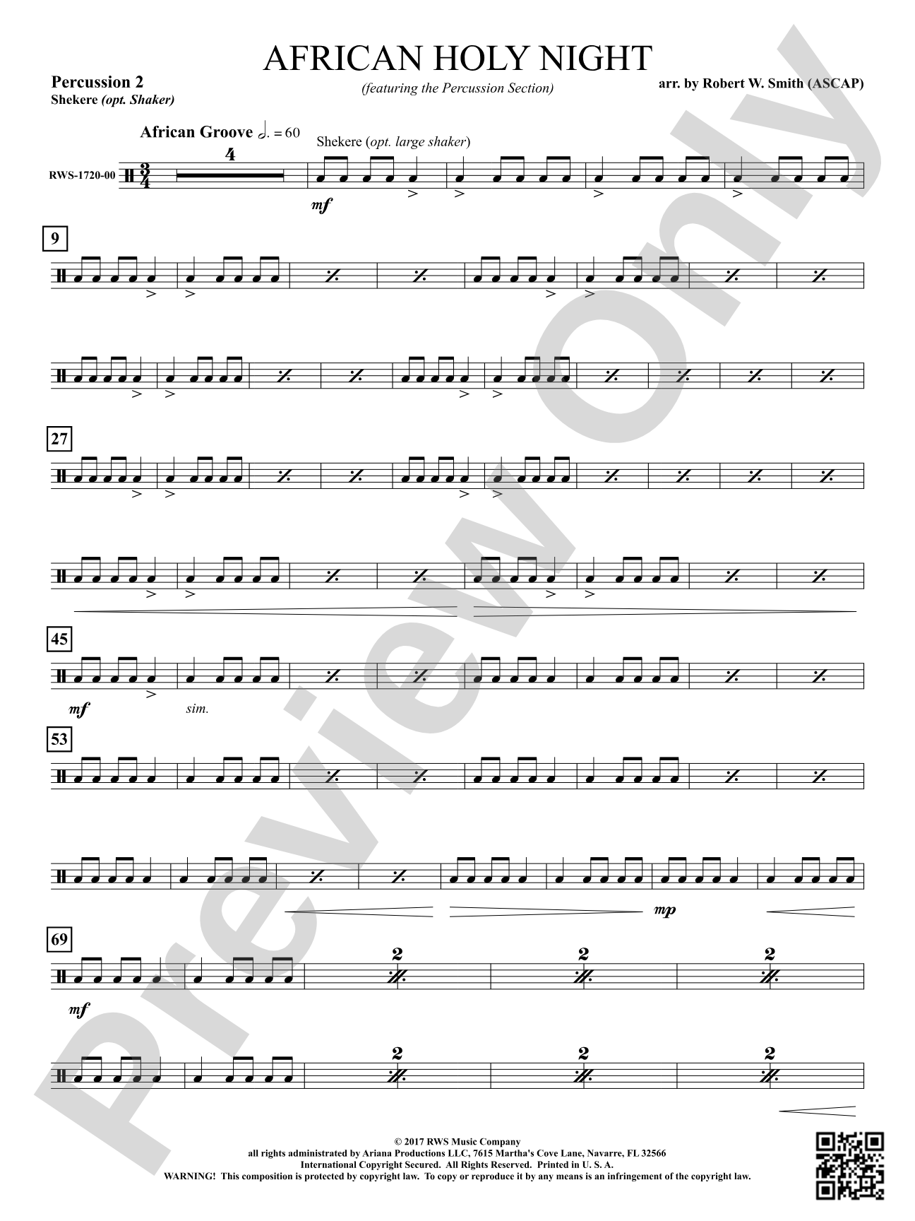 African Holy Night: 2nd Percussion