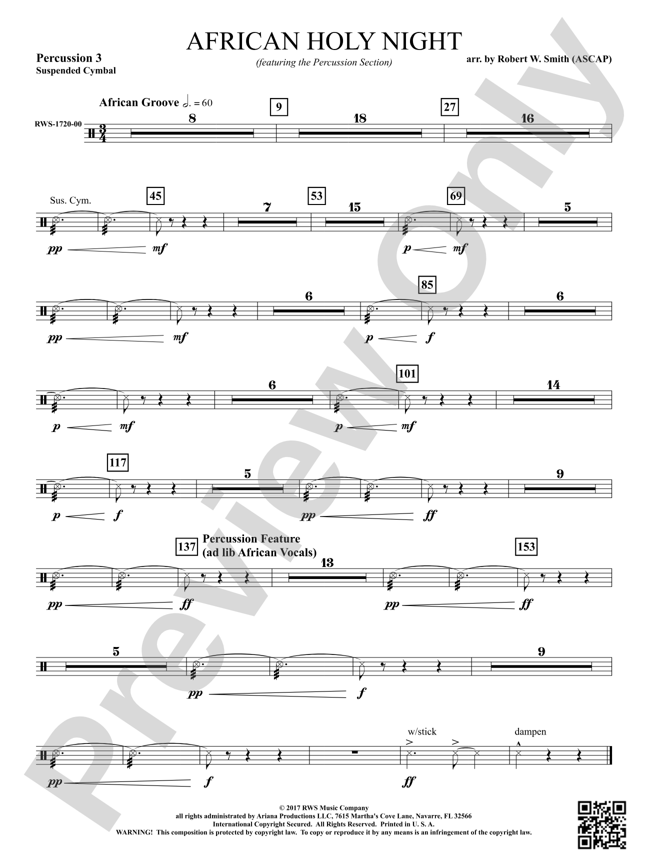 African Holy Night: 3rd Percussion