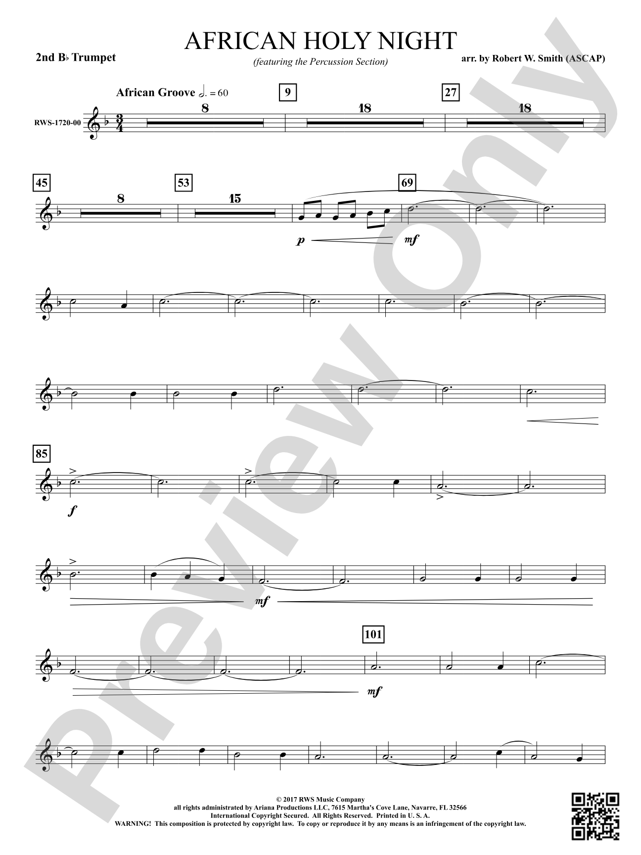 African Holy Night: 2nd B-flat Trumpet