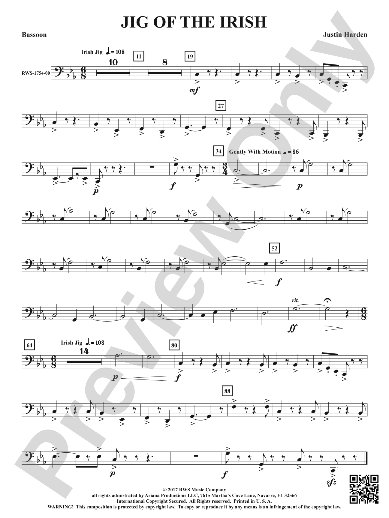 Jig of the Irish: Bassoon