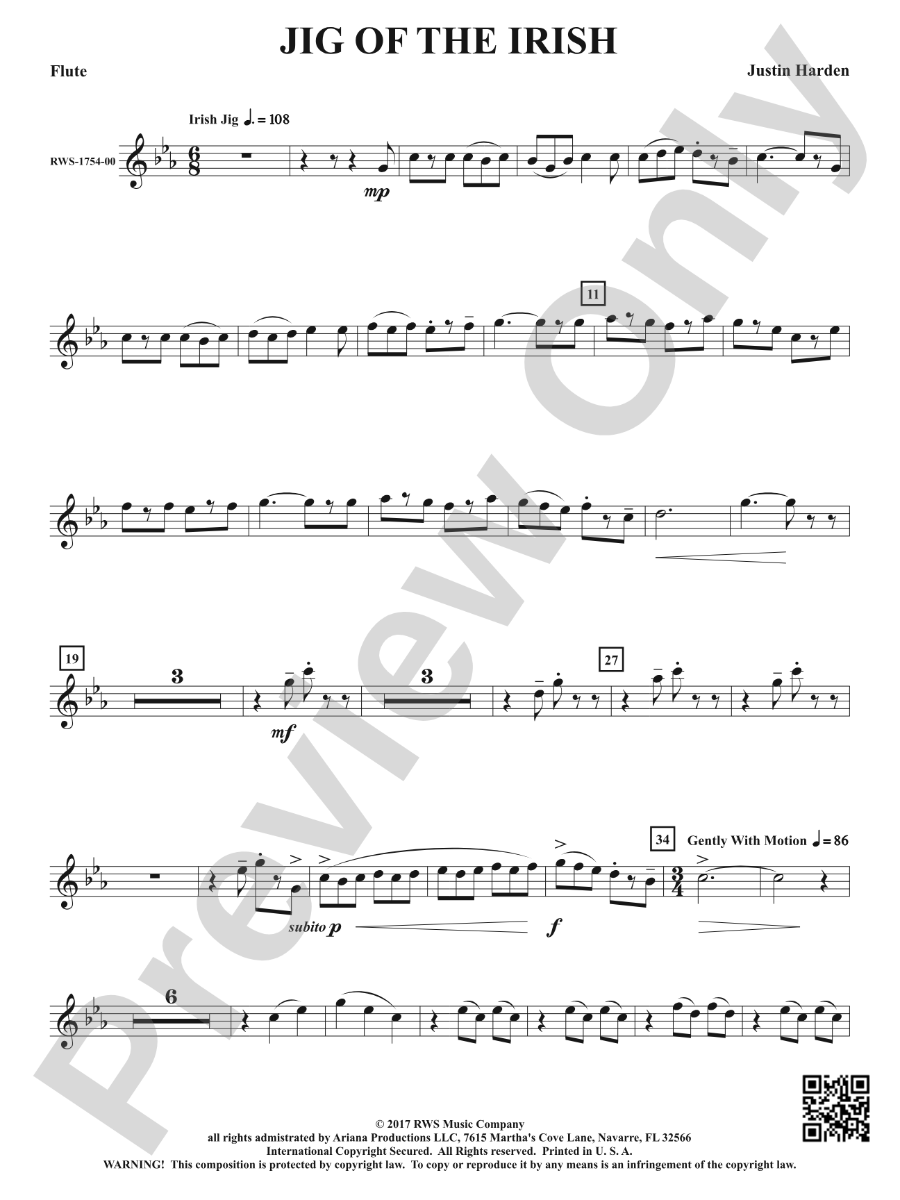 Jig of the Irish: 1st Flute