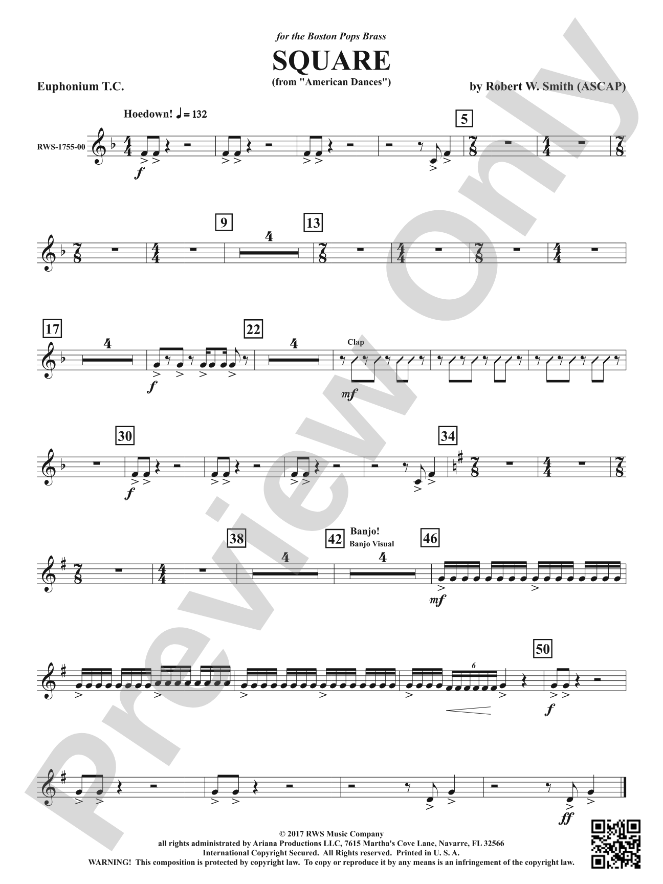 Square - From <i>American Dances</i>: Baritone T.C.