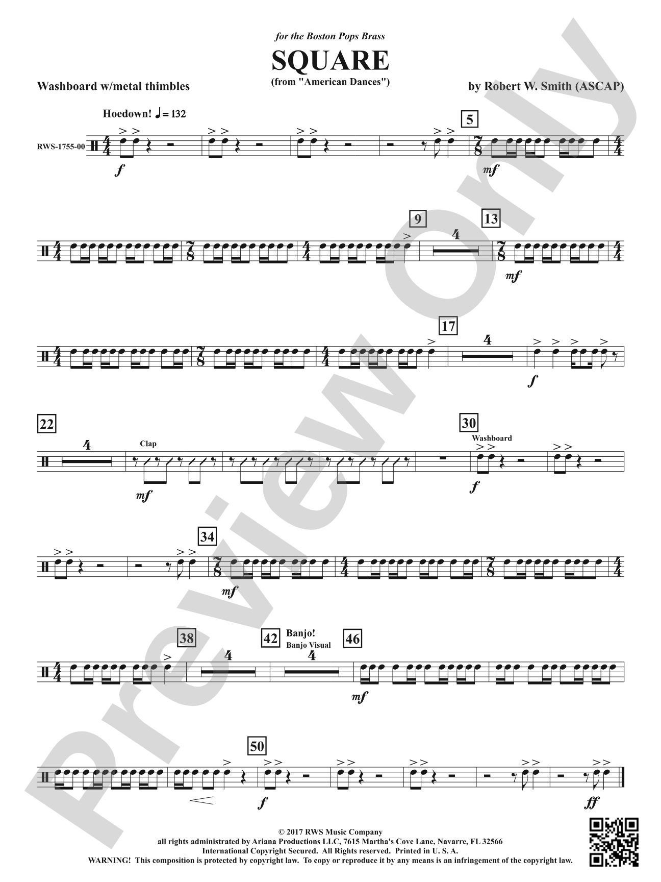 Square - From <i>American Dances</i>: Washboard