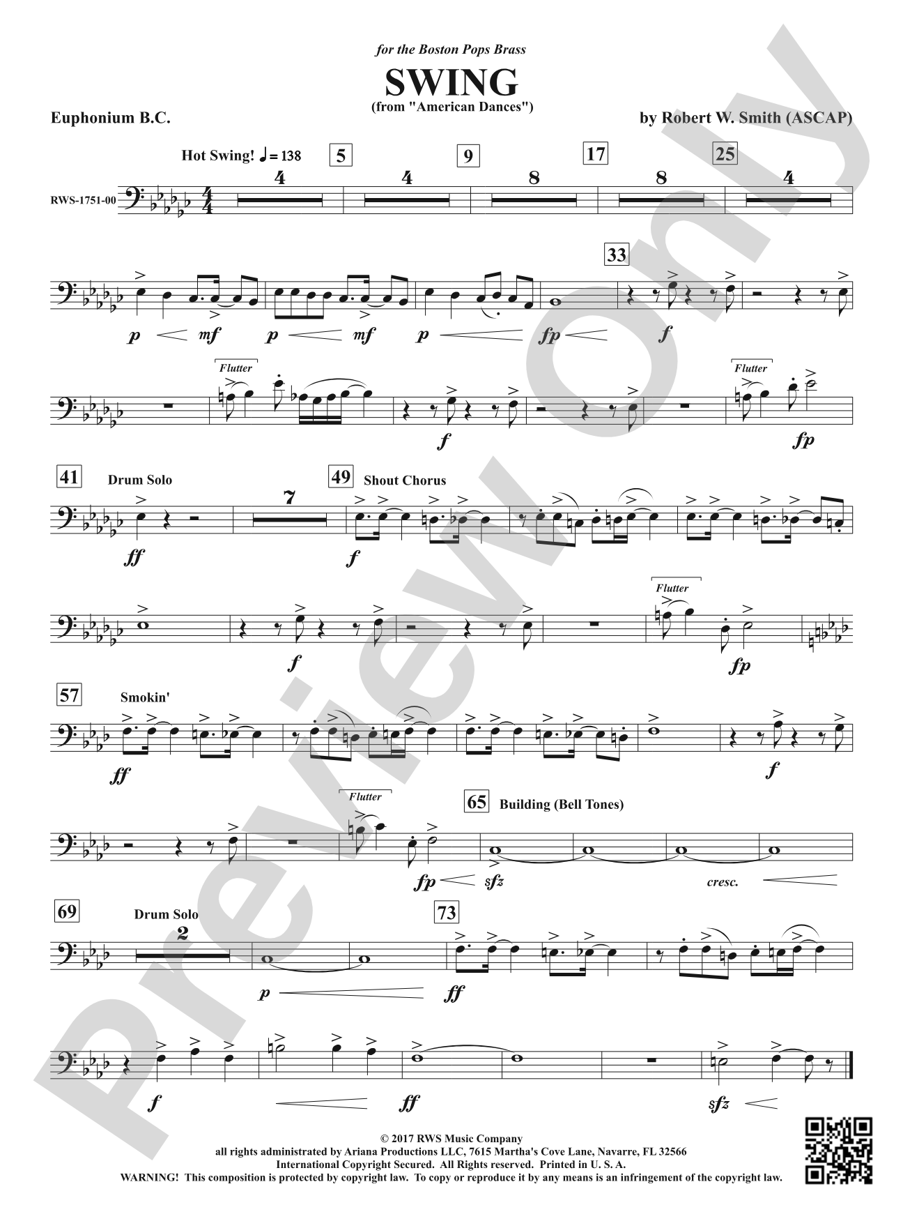 Swing - From <i>American Dances</i>: Baritone B.C.