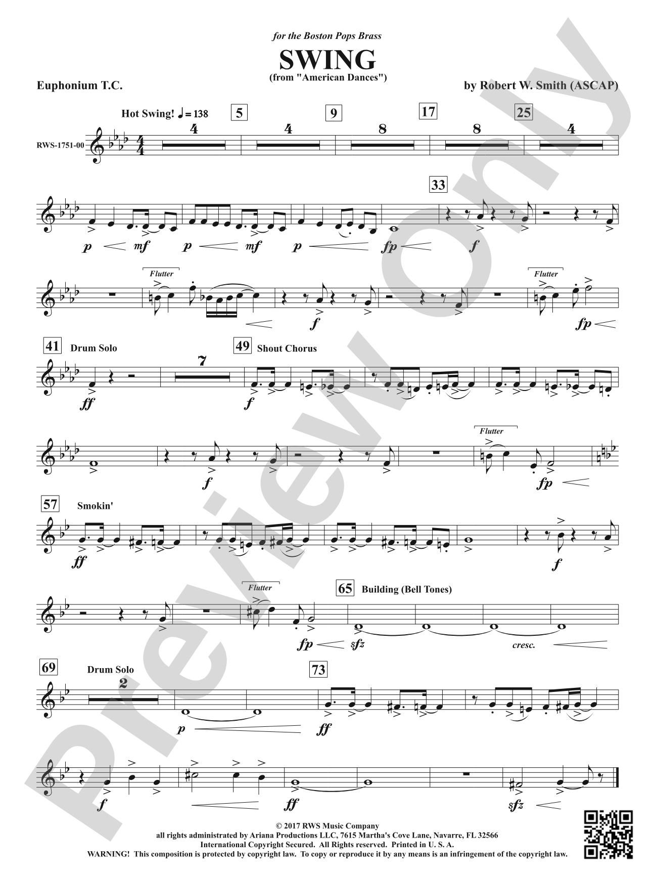 Swing - From <i>American Dances</i>: Baritone T.C.