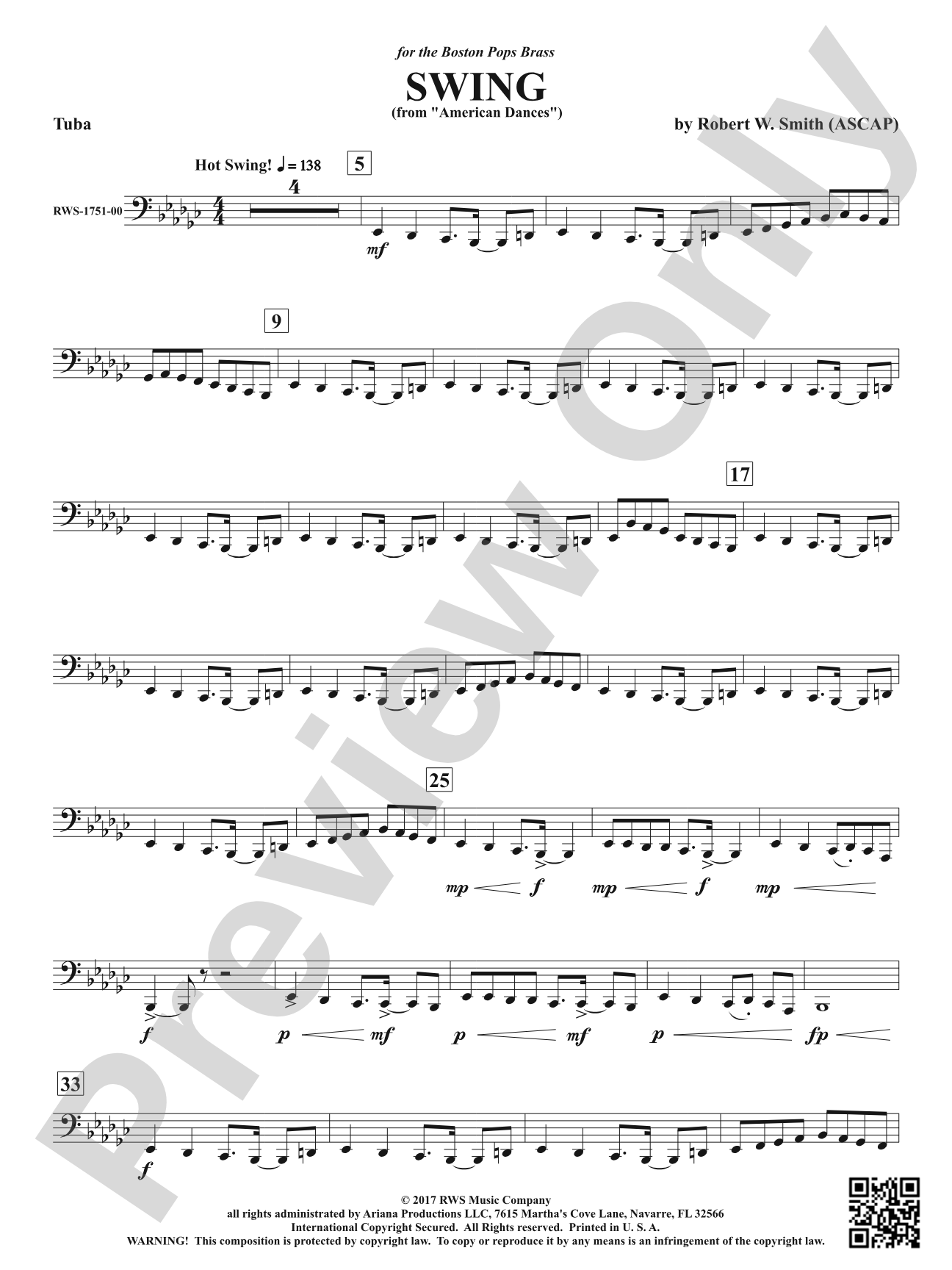 Swing - From <i>American Dances</i>: Tuba