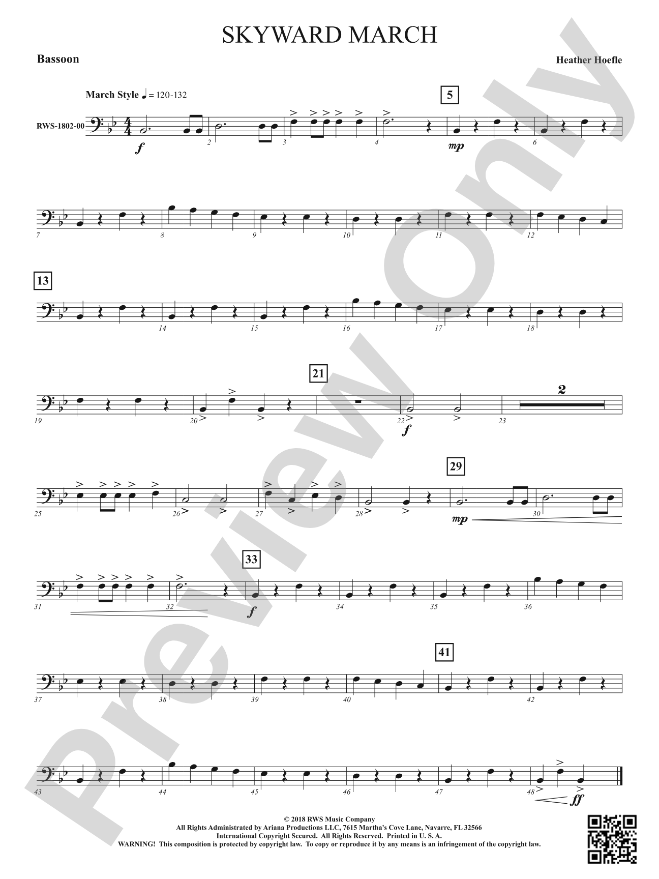 Skyward March: Bassoon
