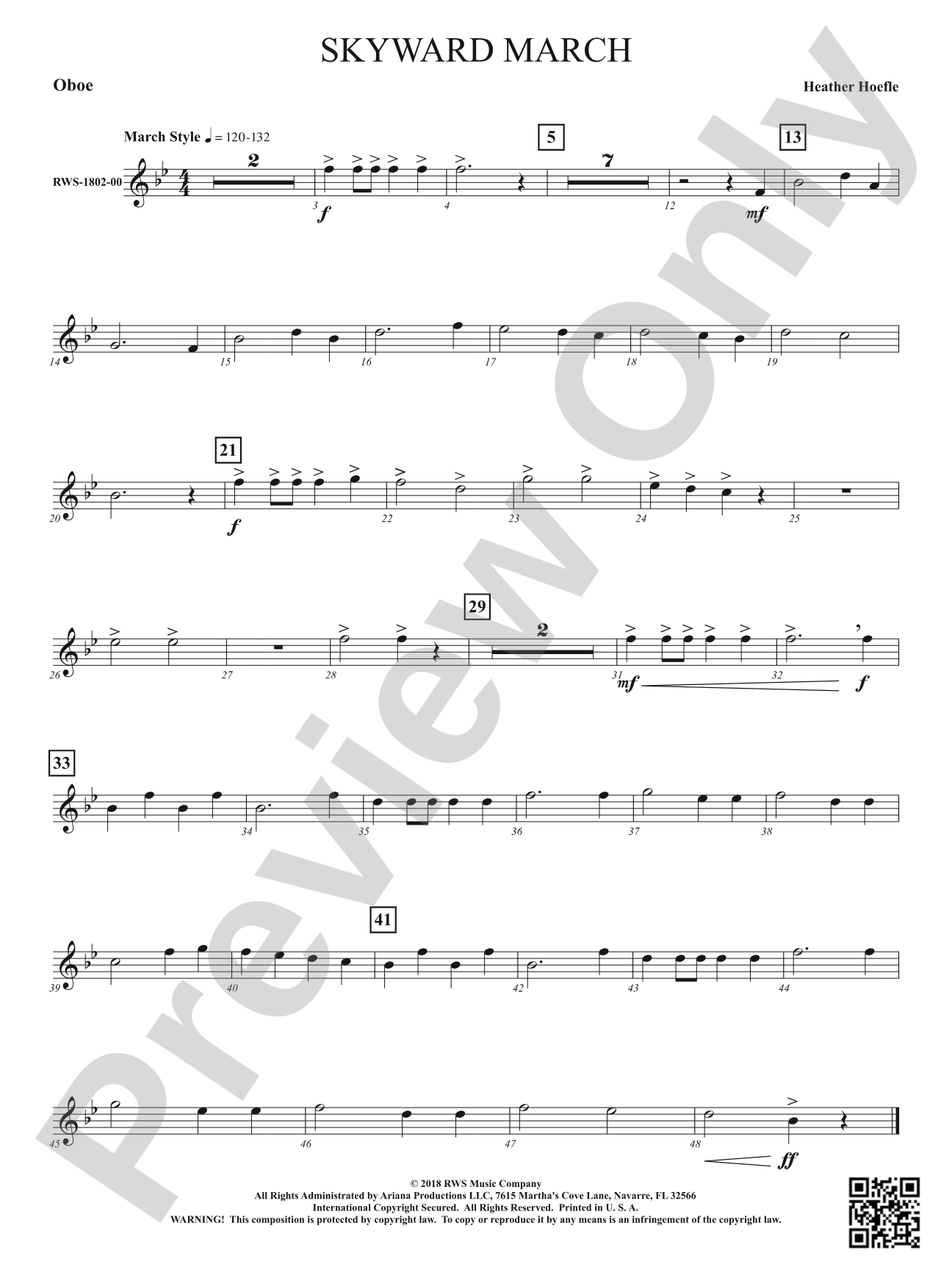 Skyward March: Oboe